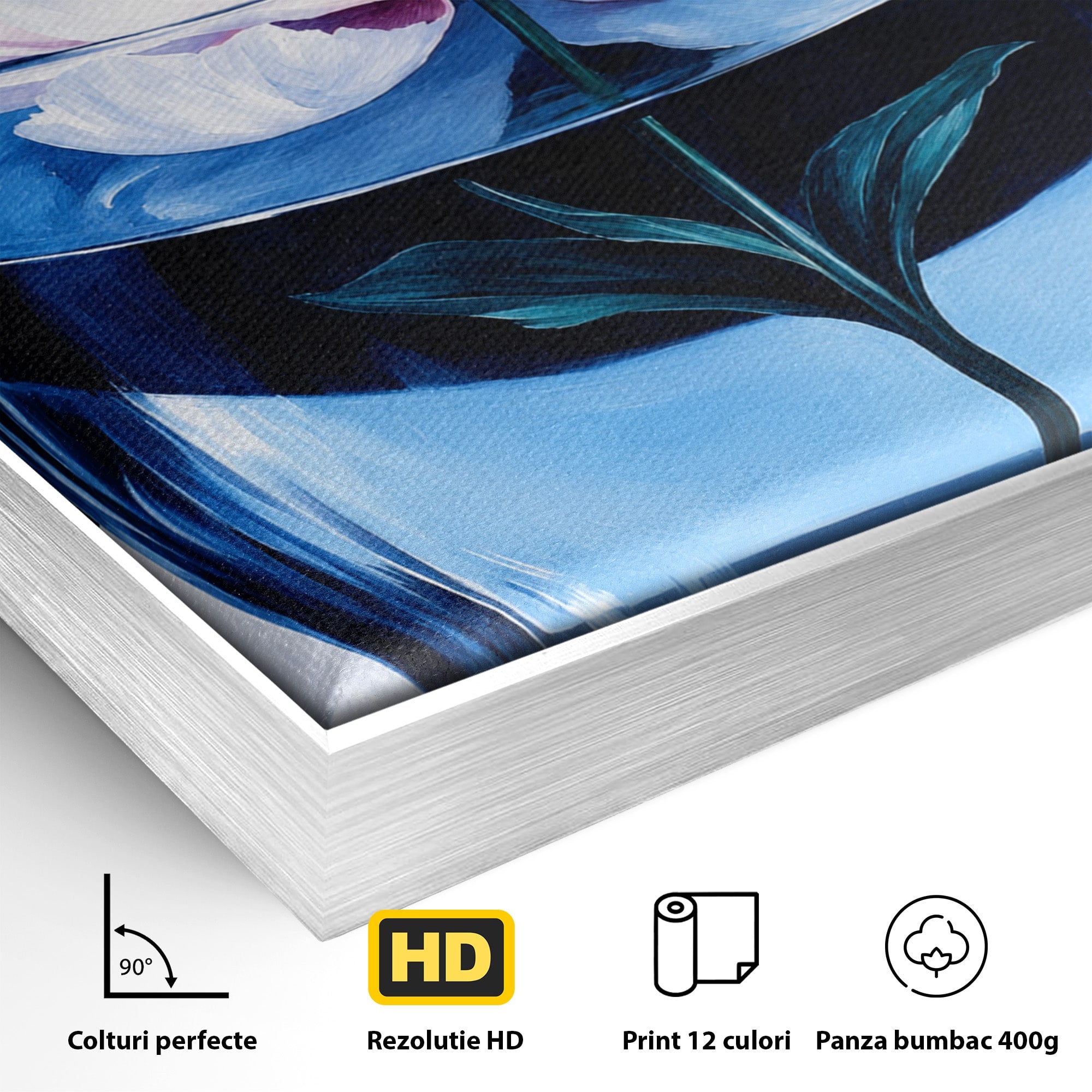 Tablou Canvas Premium LuxCanva® A1824, Bujor In Vaza, Bujor, Vaza, Floral, Living, Dormitor, Culori Vibrante