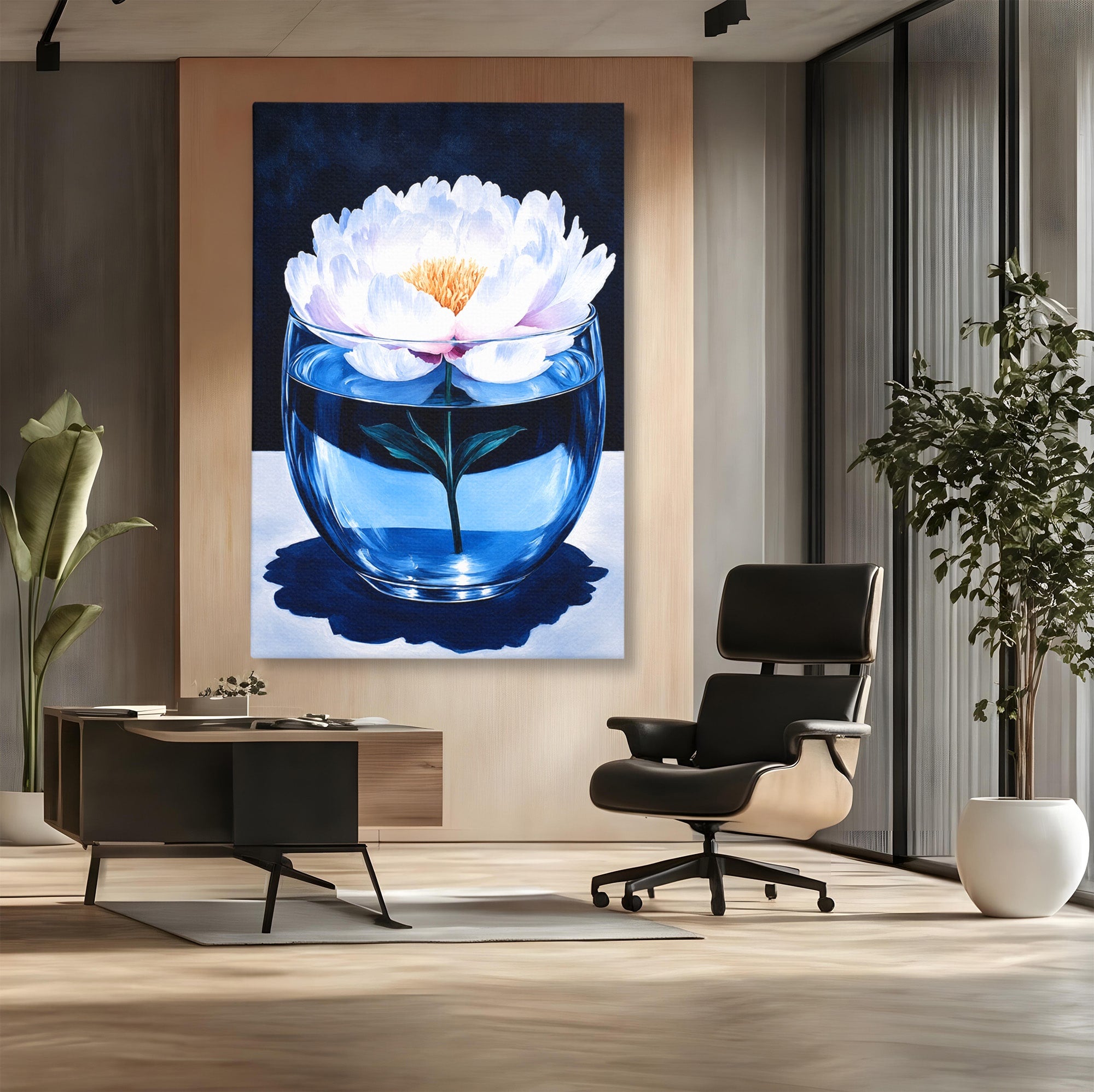 Tablou Canvas Premium LuxCanva® A1824, Bujor In Vaza, Bujor, Vaza, Floral, Living, Dormitor, Culori Vibrante
