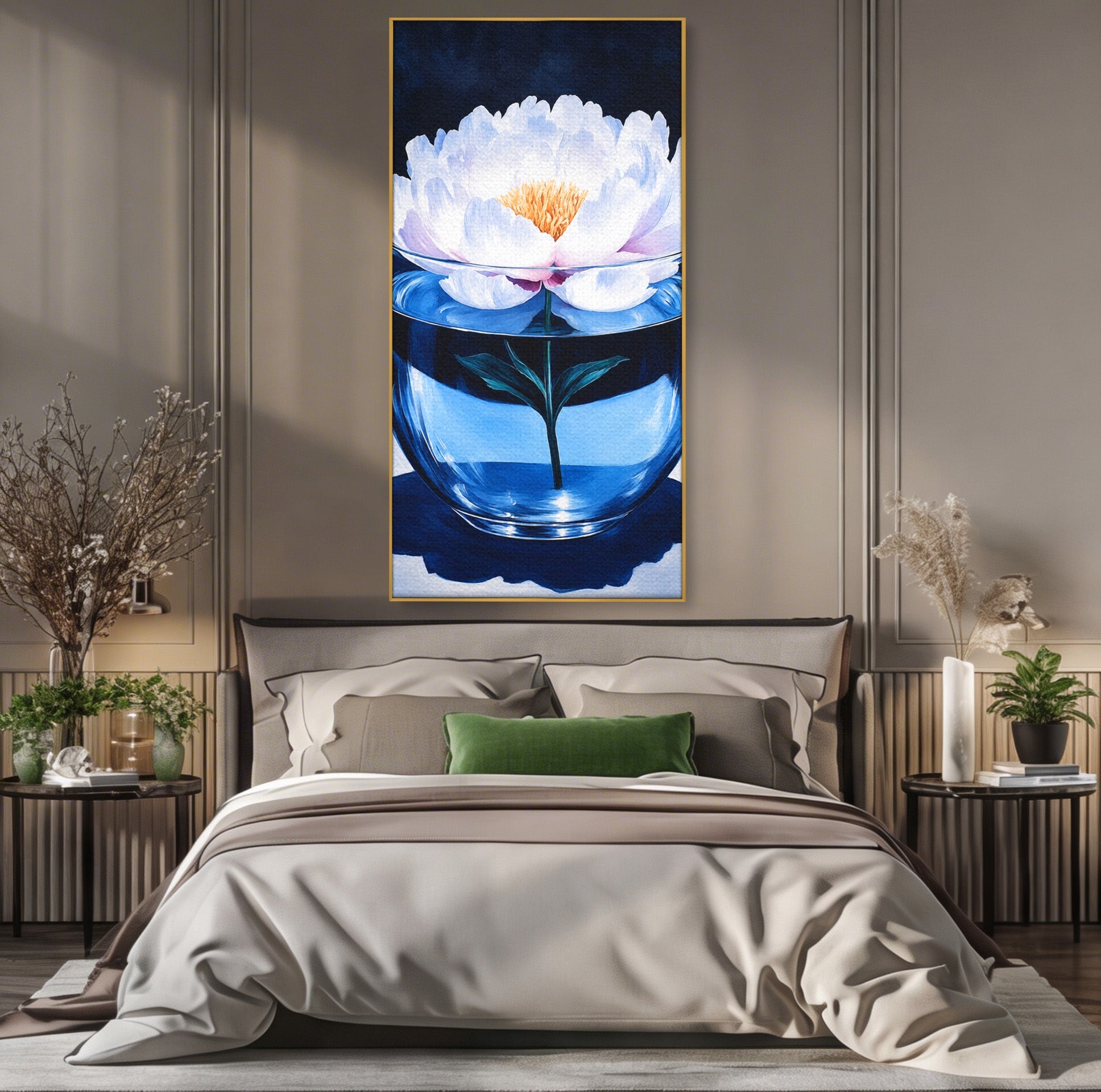 Tablou Canvas Premium LuxCanva® A1824, Bujor In Vaza, Bujor, Vaza, Floral, Living, Dormitor, Culori Vibrante