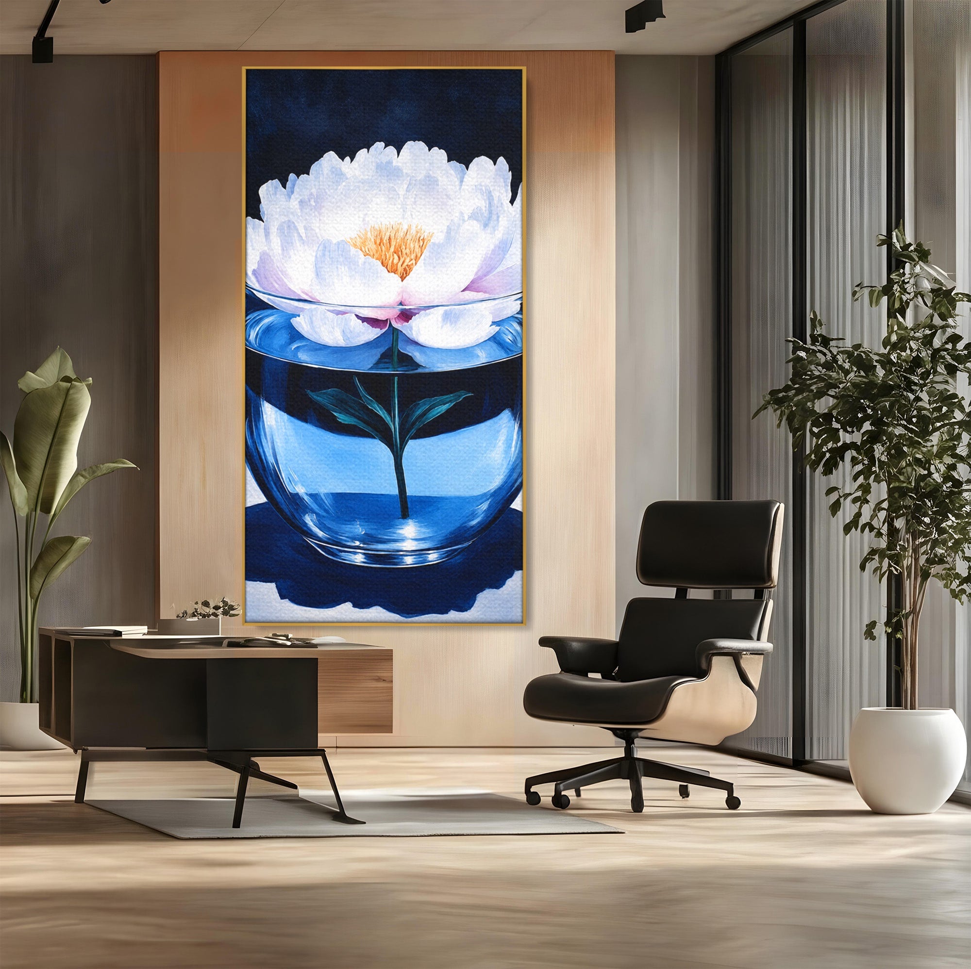 Tablou Canvas Premium LuxCanva® A1824, Bujor In Vaza, Bujor, Vaza, Floral, Living, Dormitor, Culori Vibrante