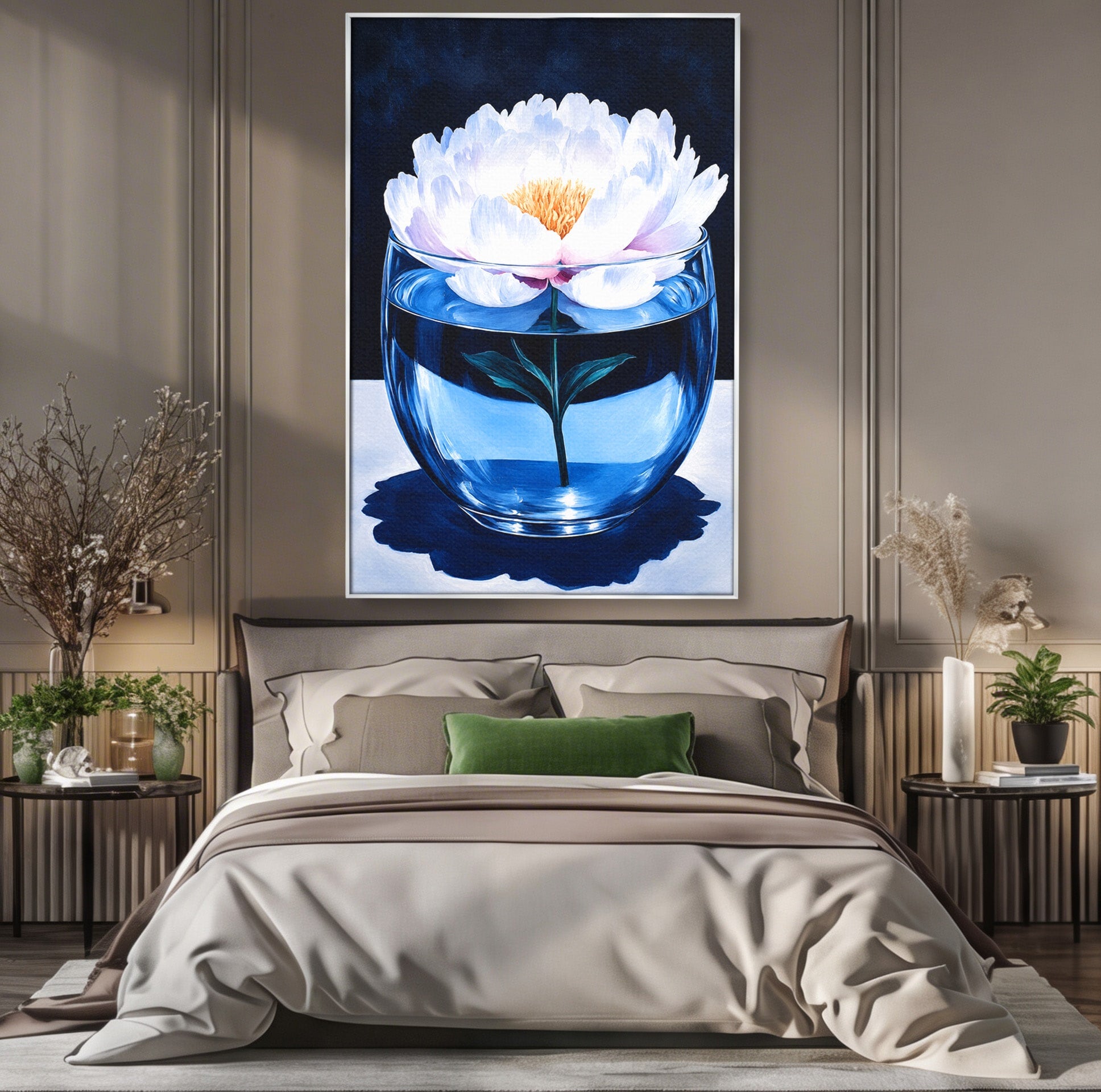 Tablou Canvas Premium LuxCanva® A1824, Bujor In Vaza, Bujor, Vaza, Floral, Living, Dormitor, Culori Vibrante