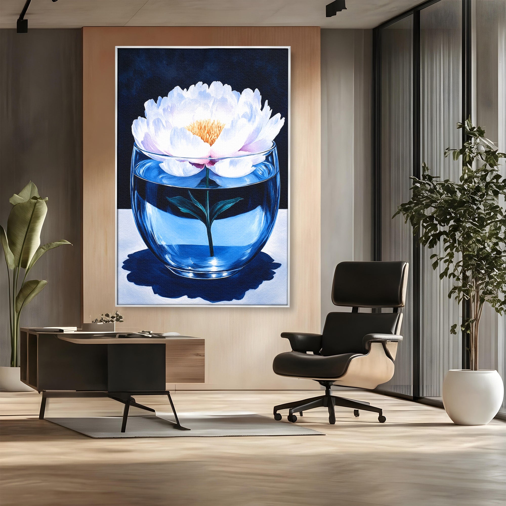 Tablou Canvas Premium LuxCanva® A1824, Bujor In Vaza, Bujor, Vaza, Floral, Living, Dormitor, Culori Vibrante