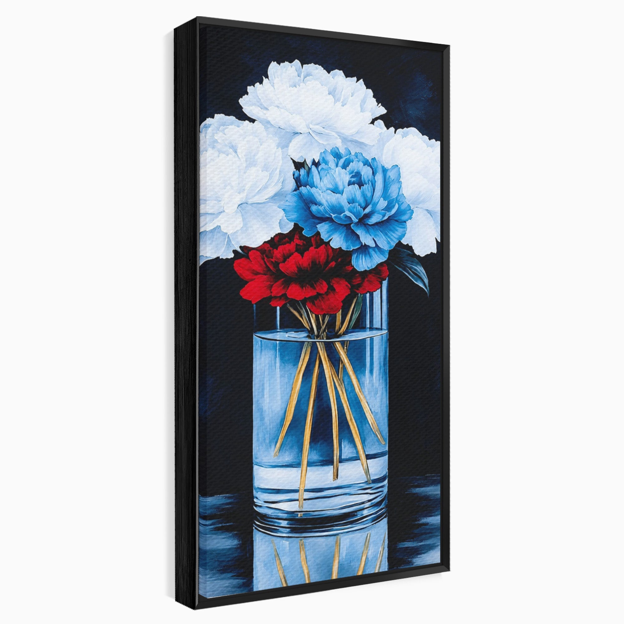 Tablou Canvas Premium LuxCanva® A1825, Buchet De Pivonii, Flori, Vaza, Eleganta, Dormitor, Living, Culori Vibrante