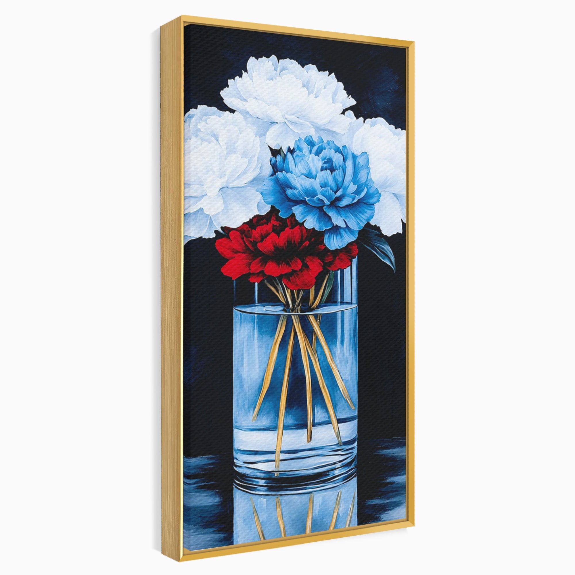 Tablou Canvas Premium LuxCanva® A1825, Buchet De Pivonii, Flori, Vaza, Eleganta, Dormitor, Living, Culori Vibrante