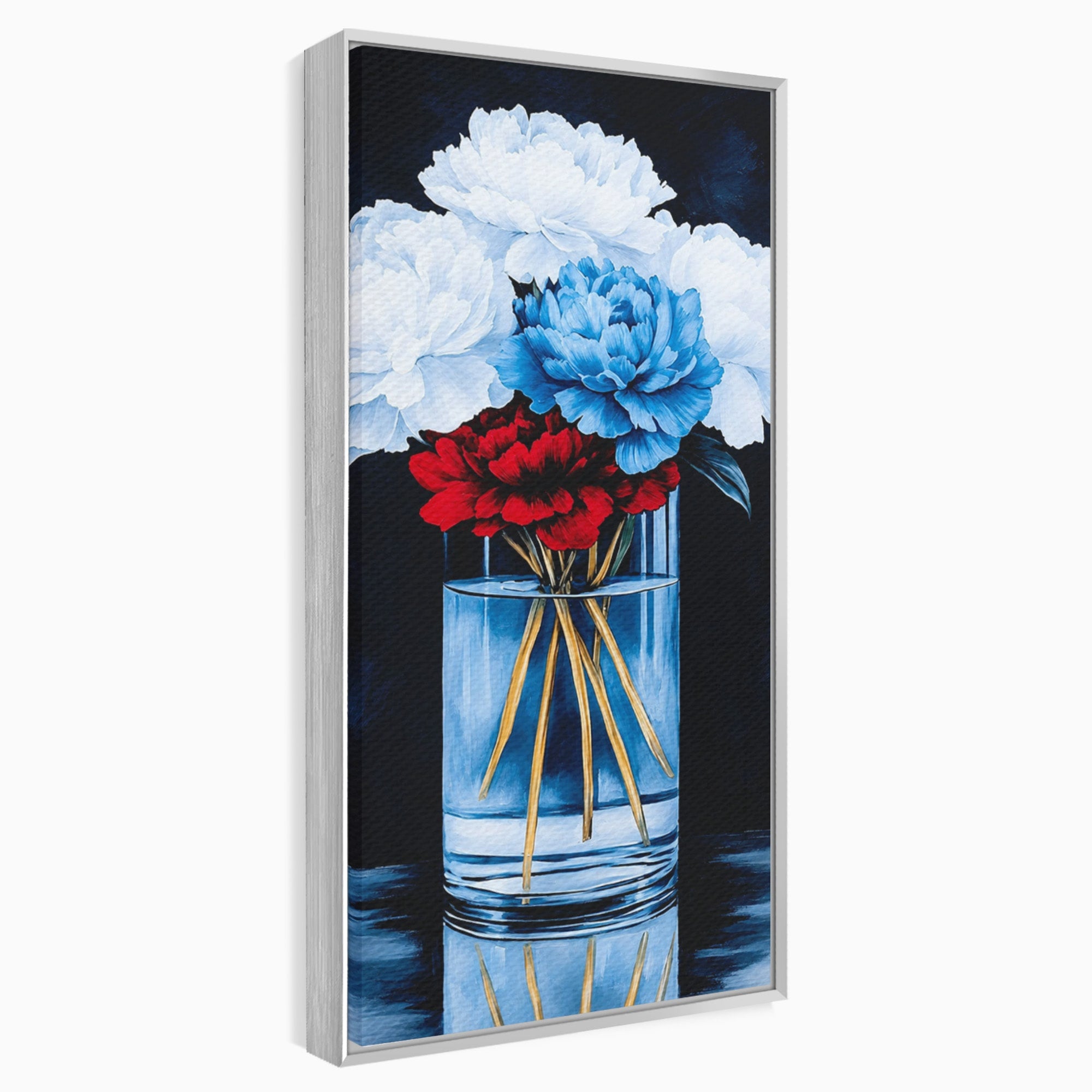 Tablou Canvas Premium LuxCanva® A1825, Buchet De Pivonii, Flori, Vaza, Eleganta, Dormitor, Living, Culori Vibrante