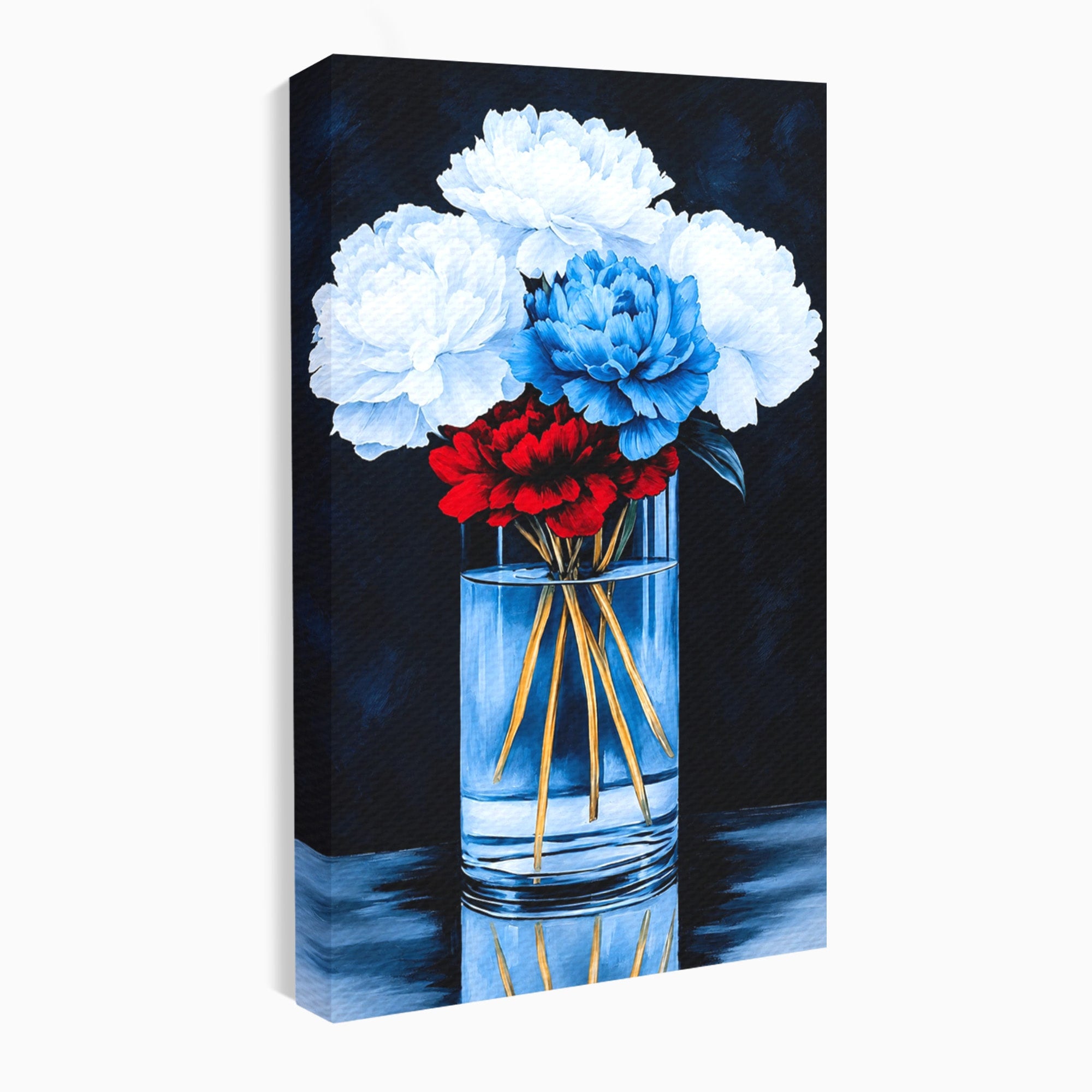 Tablou Canvas Premium LuxCanva® A1825, Buchet De Pivonii, Flori, Vaza, Eleganta, Dormitor, Living, Culori Vibrante