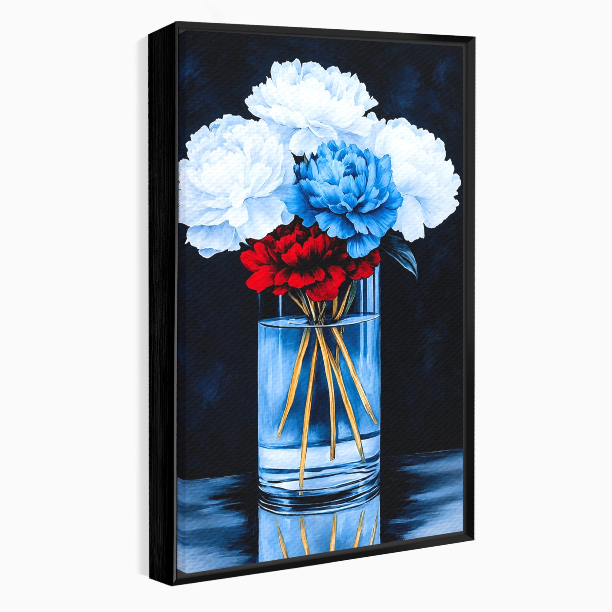 Tablou Canvas Premium LuxCanva® A1825, Buchet De Pivonii, Flori, Vaza, Eleganta, Dormitor, Living, Culori Vibrante
