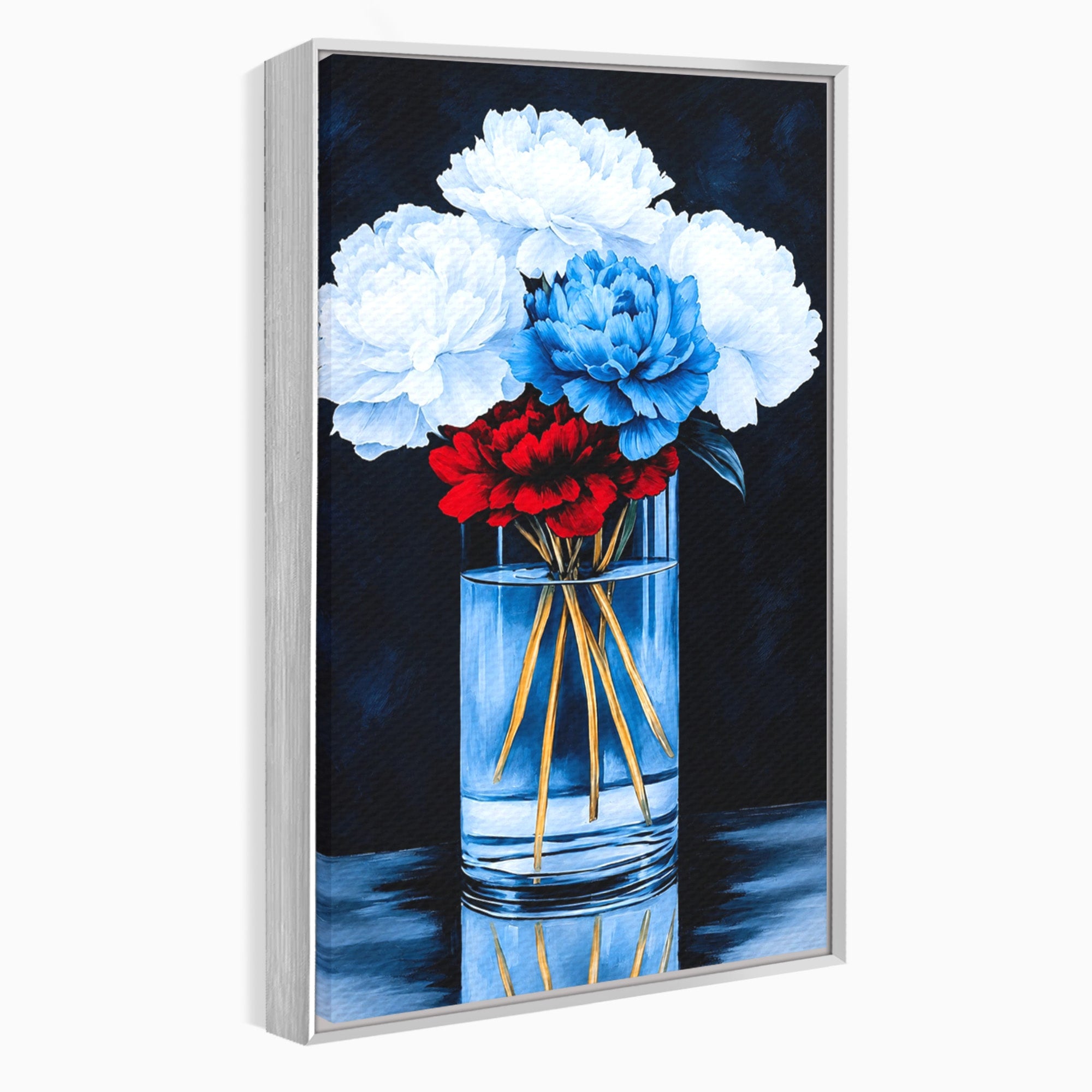 Tablou Canvas Premium LuxCanva® A1825, Buchet De Pivonii, Flori, Vaza, Eleganta, Dormitor, Living, Culori Vibrante