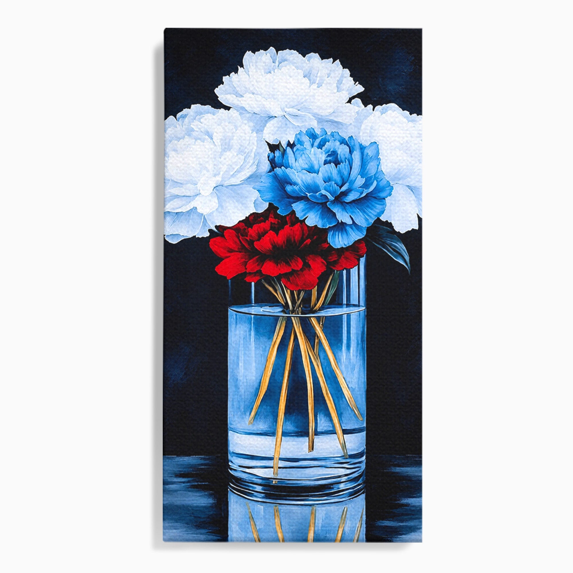 Tablou Canvas Premium LuxCanva® A1825, Buchet De Pivonii, Flori, Vaza, Eleganta, Dormitor, Living, Culori Vibrante