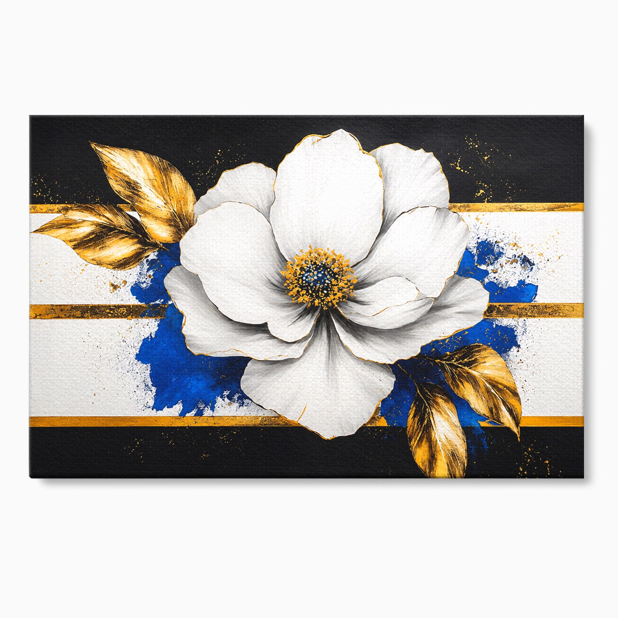 Tablou Canvas Premium LuxCanva® A1826, Splendoare în Alb, Floare, Abstract, Modern, Eleganta, Living, Dormitor, Culori Vibrante