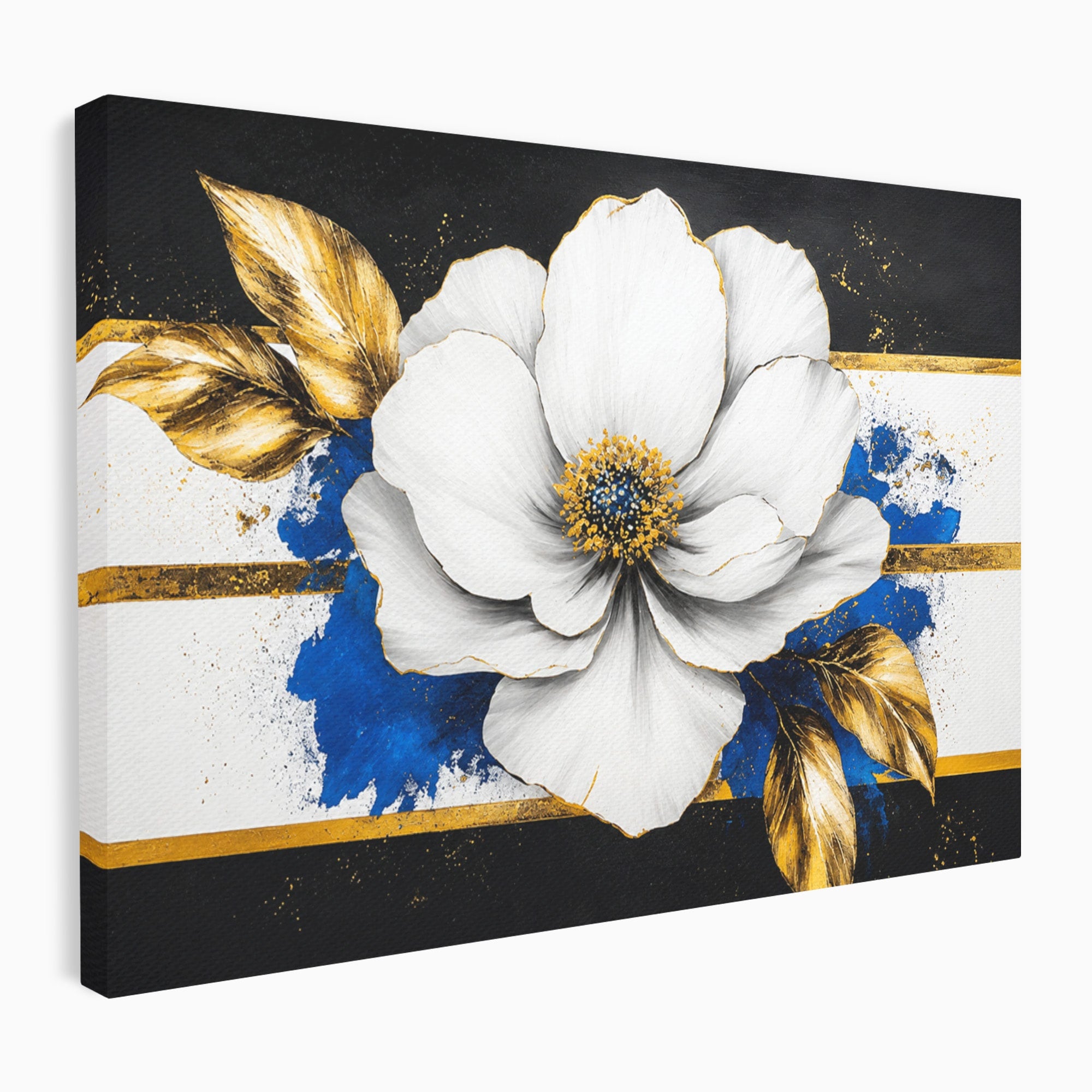Tablou Canvas Premium LuxCanva® A1826, Splendoare în Alb, Floare, Abstract, Modern, Eleganta, Living, Dormitor, Culori Vibrante