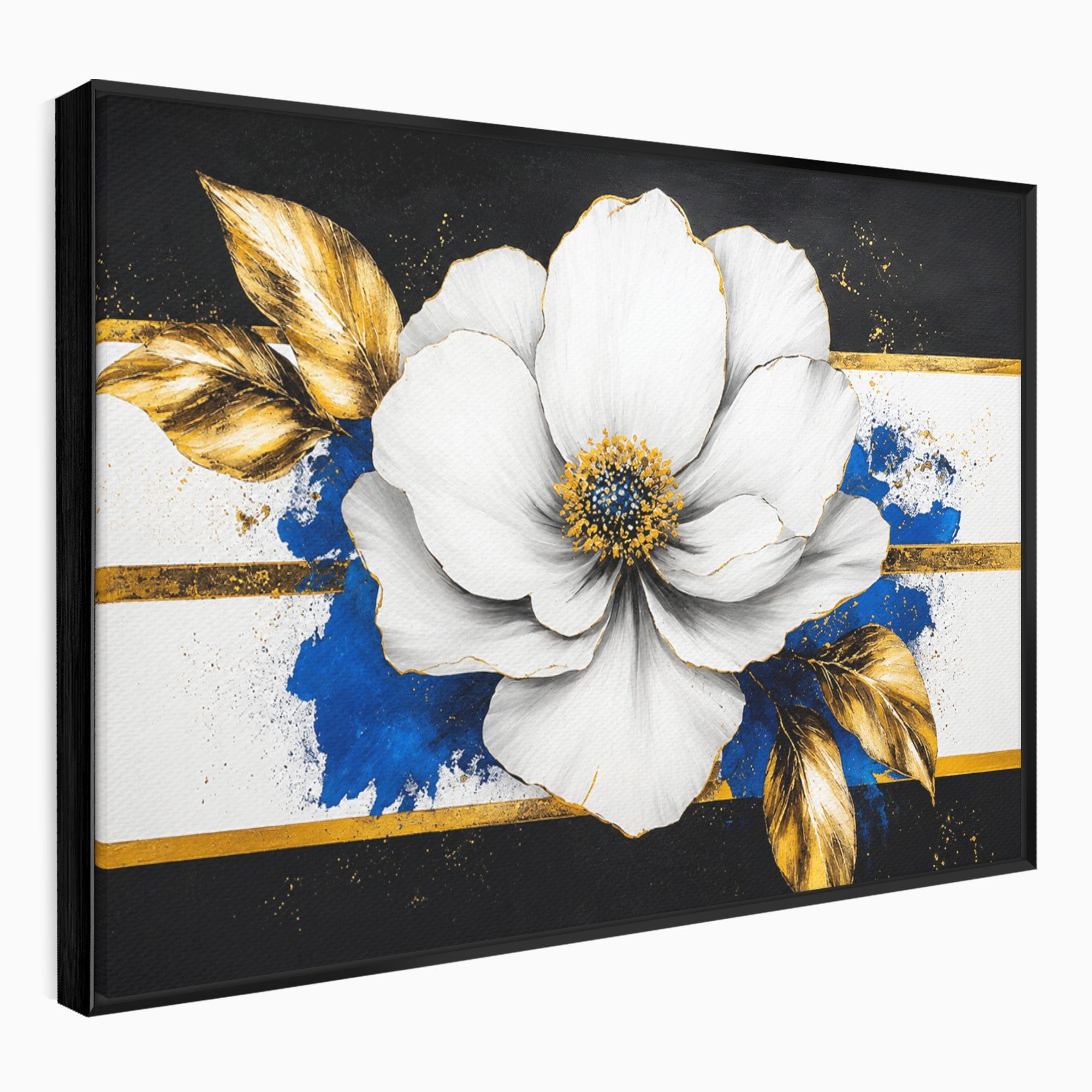 Tablou Canvas Premium LuxCanva® A1826, Splendoare în Alb, Floare, Abstract, Modern, Eleganta, Living, Dormitor, Culori Vibrante