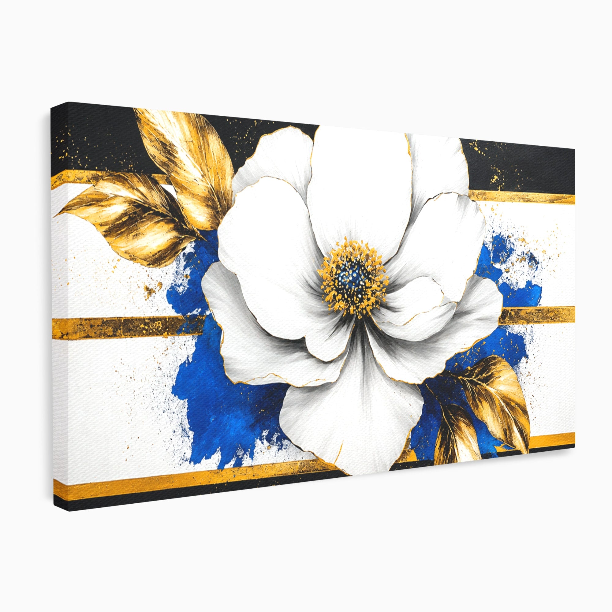 Tablou Canvas Premium LuxCanva® A1826, Splendoare în Alb, Floare, Abstract, Modern, Eleganta, Living, Dormitor, Culori Vibrante