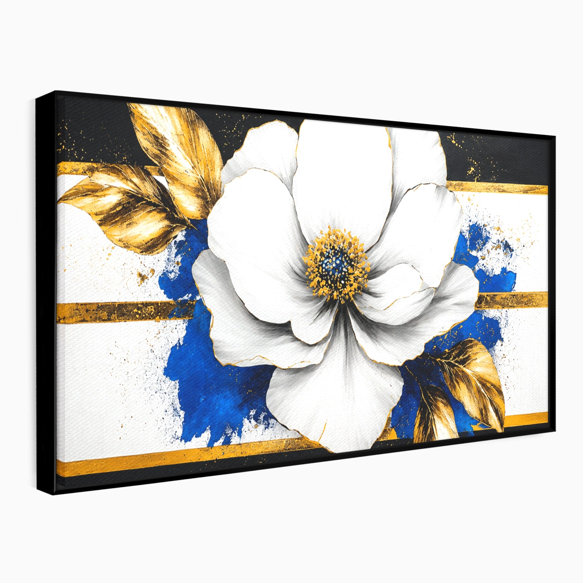 Tablou Canvas Premium LuxCanva® A1826, Splendoare în Alb, Floare, Abstract, Modern, Eleganta, Living, Dormitor, Culori Vibrante