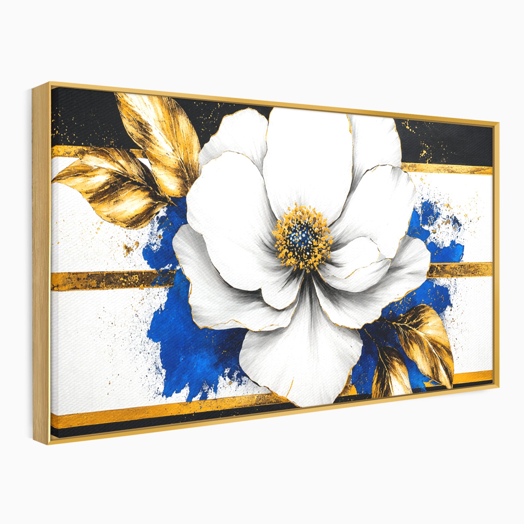 Tablou Canvas Premium LuxCanva® A1826, Splendoare în Alb, Floare, Abstract, Modern, Eleganta, Living, Dormitor, Culori Vibrante