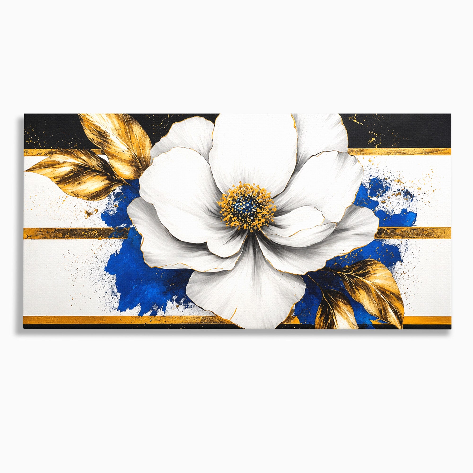 Tablou Canvas Premium LuxCanva® A1826, Splendoare în Alb, Floare, Abstract, Modern, Eleganta, Living, Dormitor, Culori Vibrante