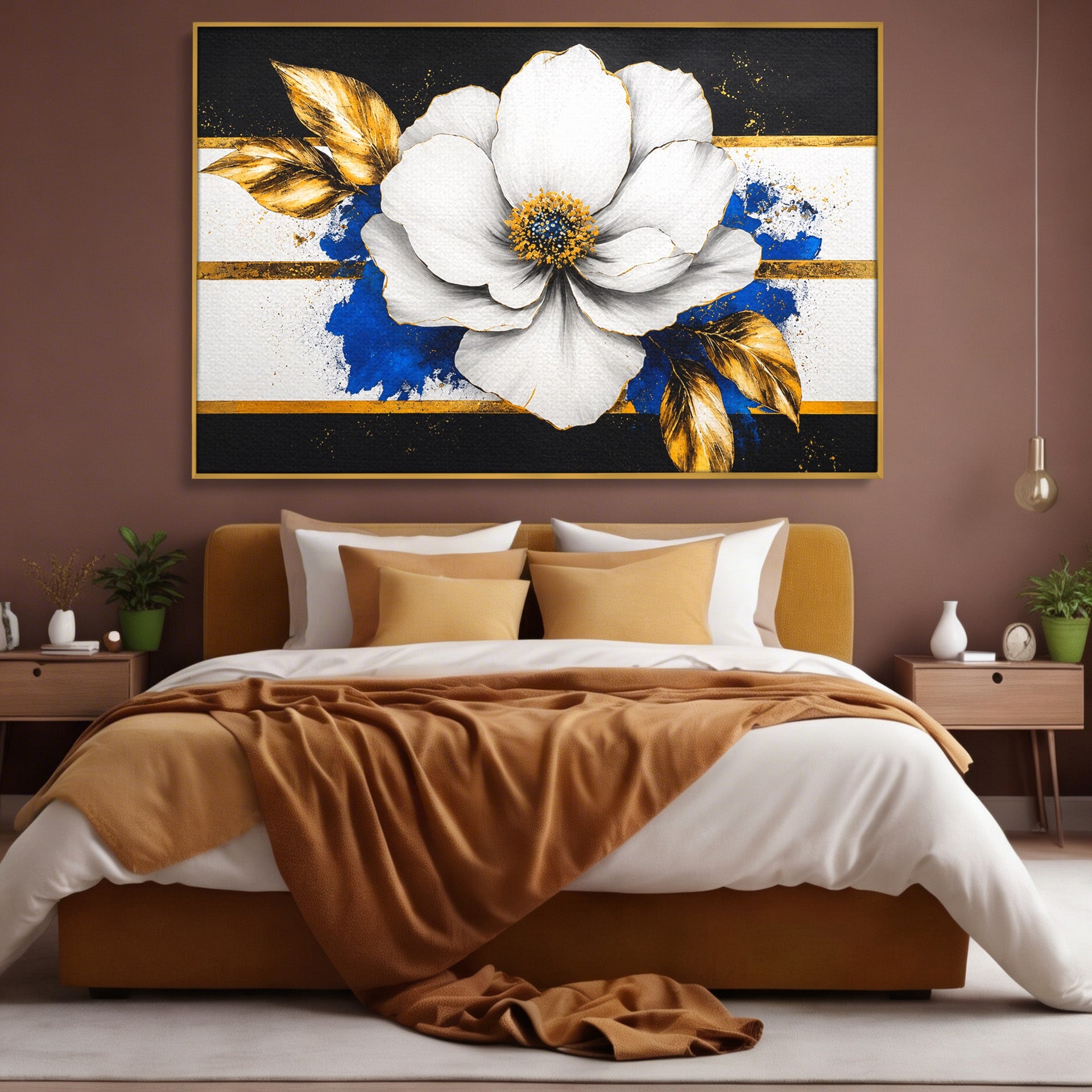 Tablou Canvas Premium LuxCanva® A1826, Splendoare în Alb, Floare, Abstract, Modern, Eleganta, Living, Dormitor, Culori Vibrante