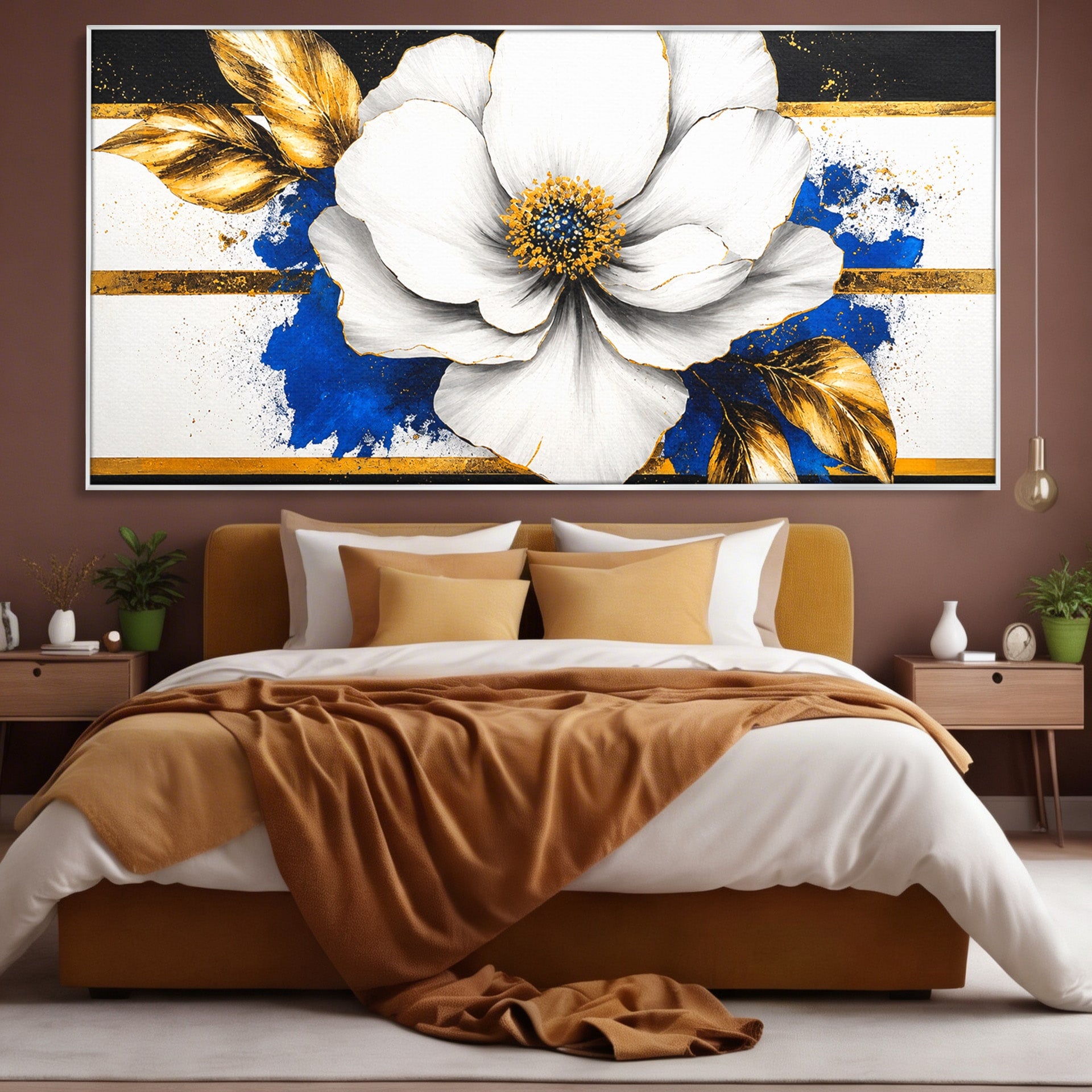 Tablou Canvas Premium LuxCanva® A1826, Splendoare în Alb, Floare, Abstract, Modern, Eleganta, Living, Dormitor, Culori Vibrante
