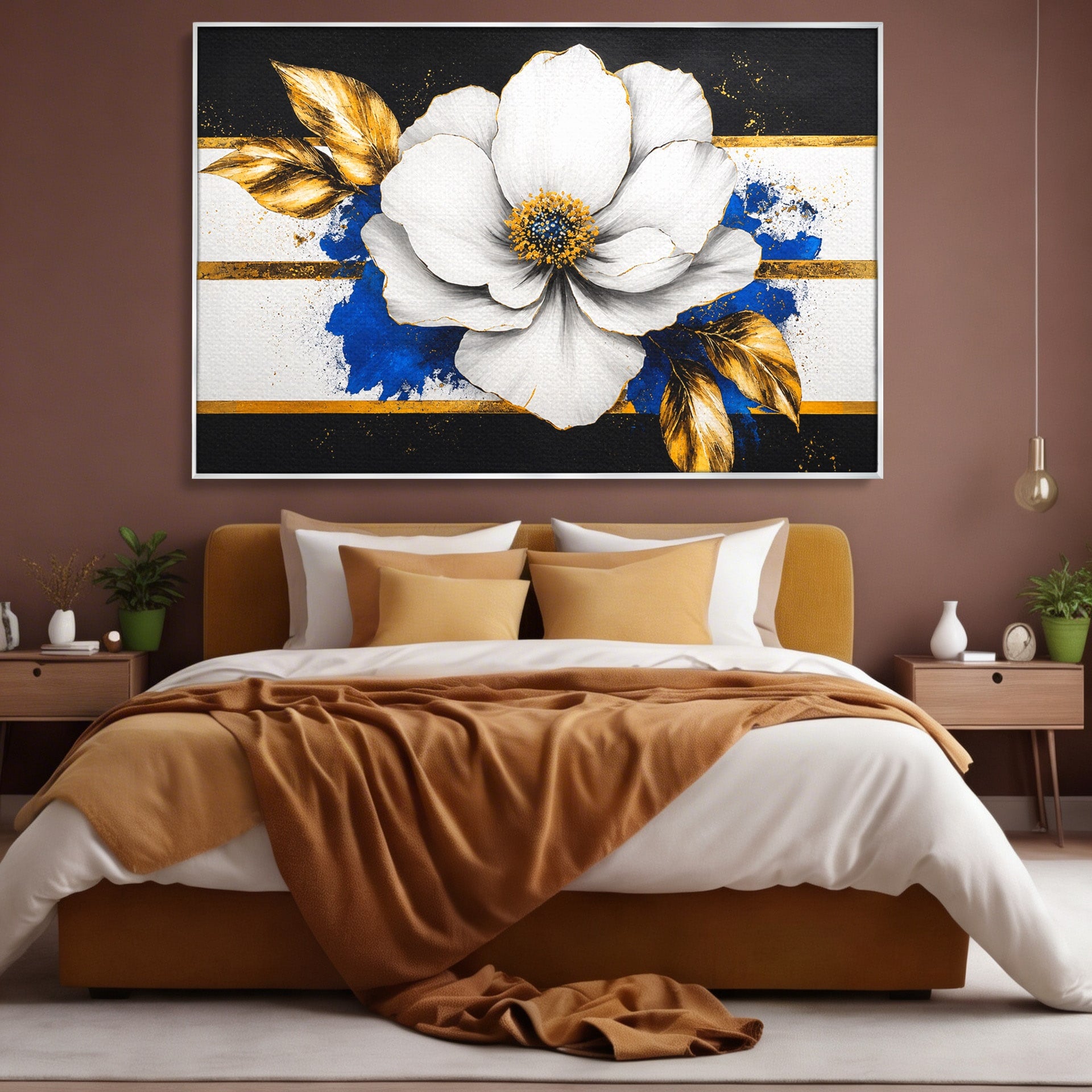 Tablou Canvas Premium LuxCanva® A1826, Splendoare în Alb, Floare, Abstract, Modern, Eleganta, Living, Dormitor, Culori Vibrante