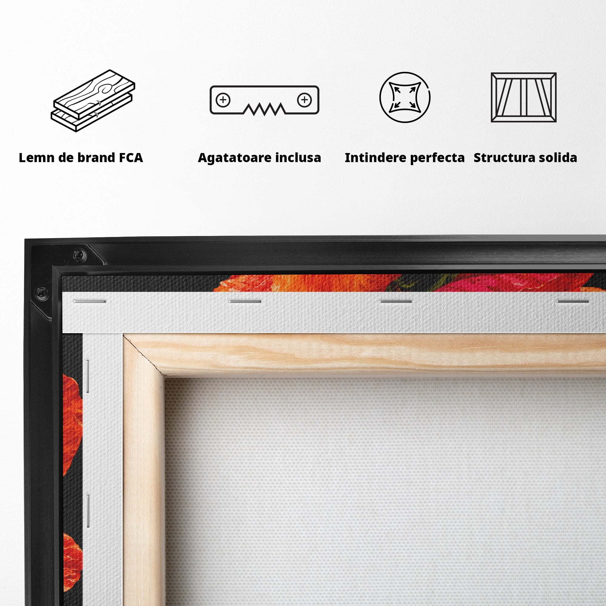 Tablou Canvas Premium LuxCanva® A1829, Maci Rosii, Maci, Flori, Natura, Vibrant, Dormitor, Culori Vibrante