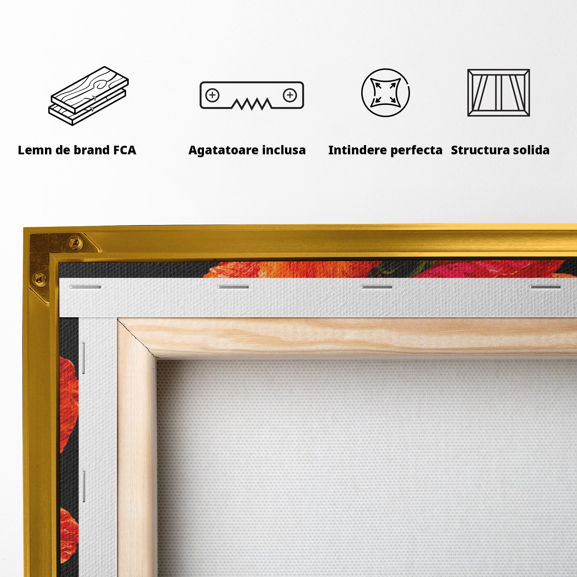 Tablou Canvas Premium LuxCanva® A1829, Maci Rosii, Maci, Flori, Natura, Vibrant, Dormitor, Culori Vibrante