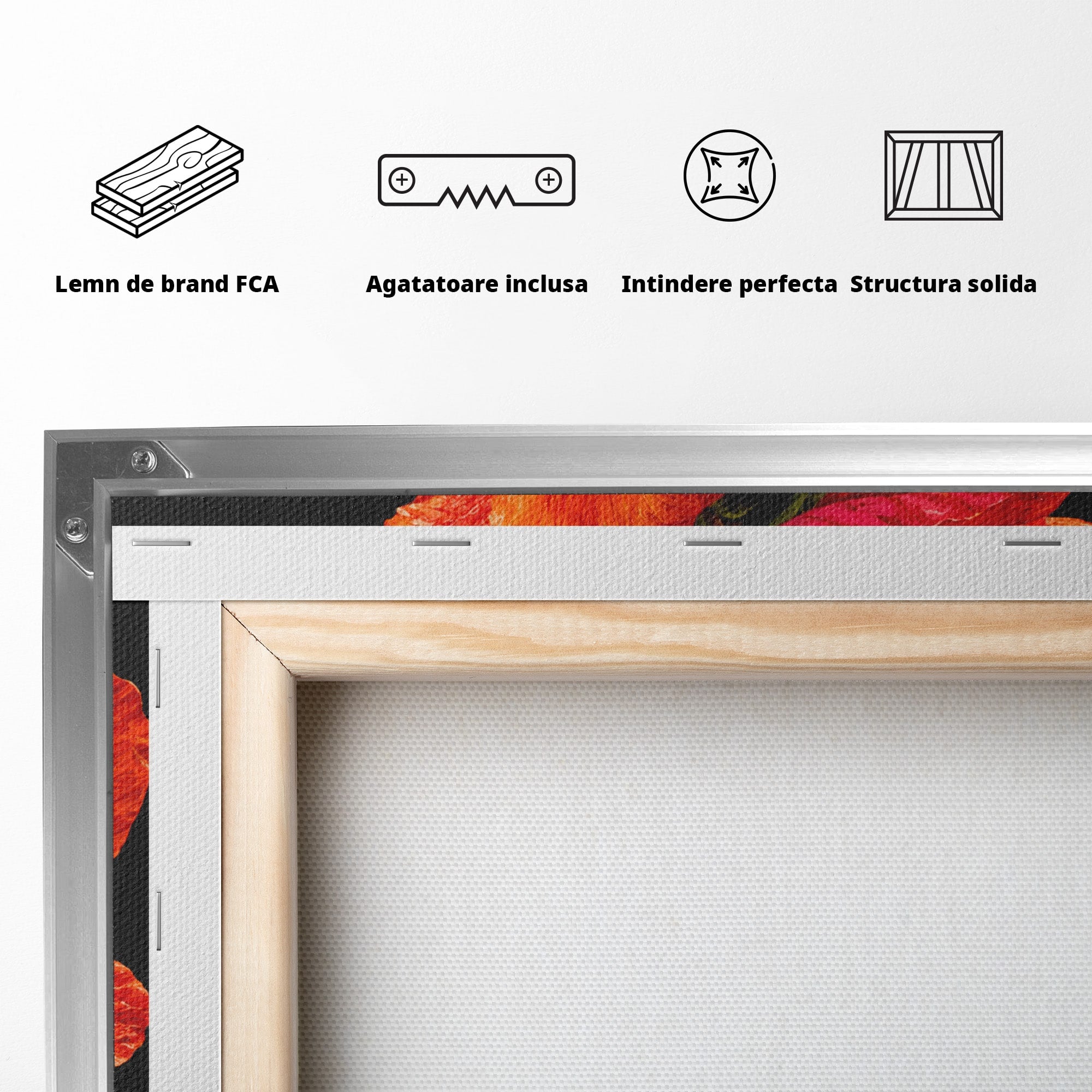 Tablou Canvas Premium LuxCanva® A1829, Maci Rosii, Maci, Flori, Natura, Vibrant, Dormitor, Culori Vibrante