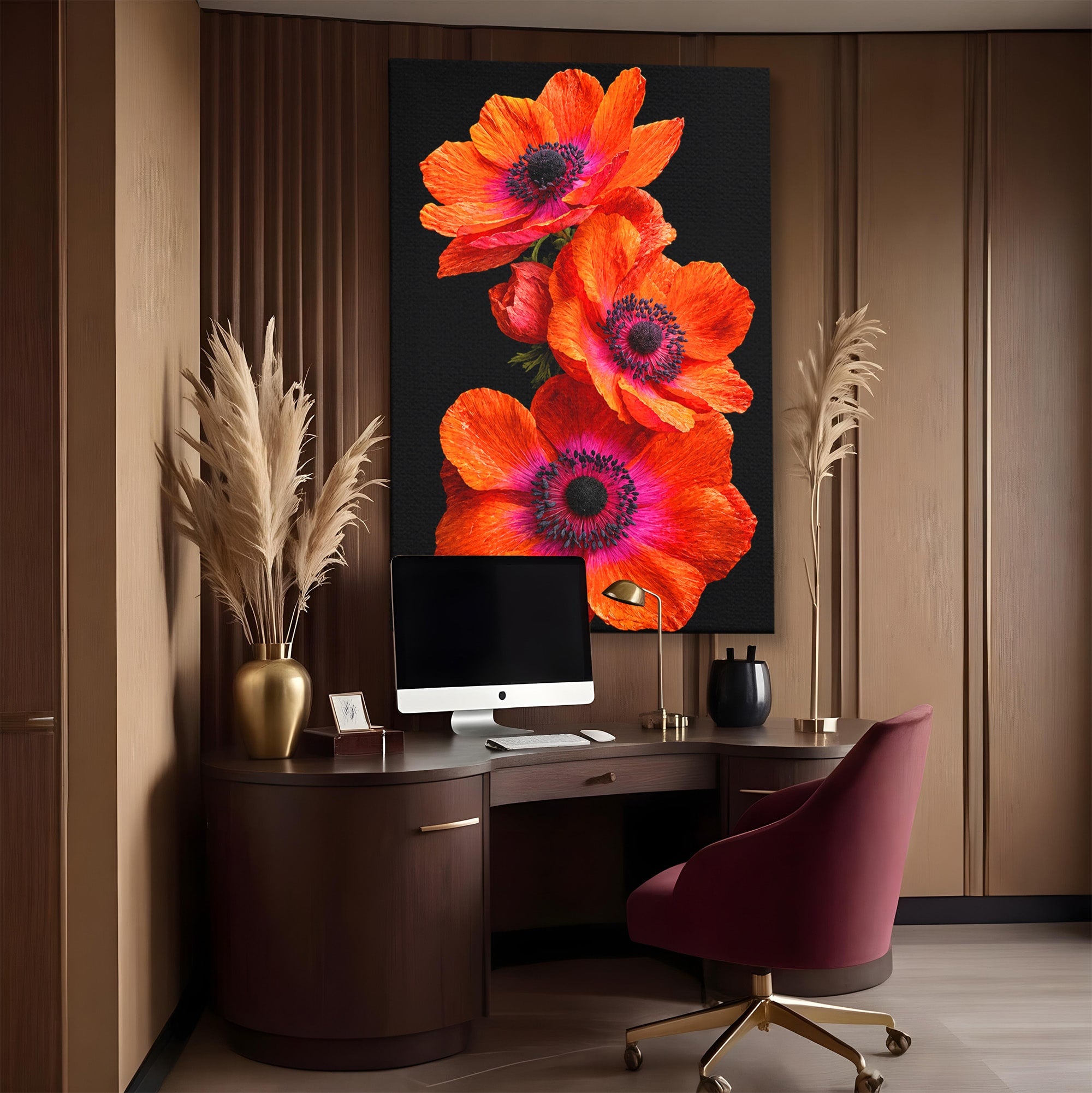 Tablou Canvas Premium LuxCanva® A1829, Maci Rosii, Maci, Flori, Natura, Vibrant, Dormitor, Culori Vibrante