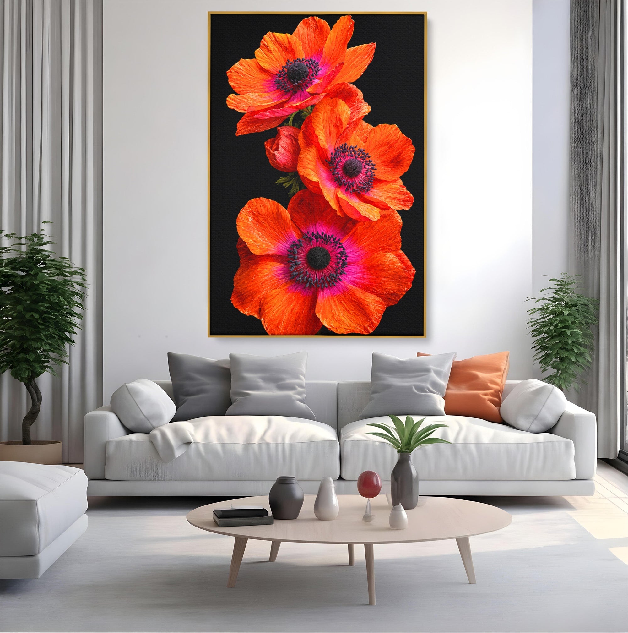 Tablou Canvas Premium LuxCanva® A1829, Maci Rosii, Maci, Flori, Natura, Vibrant, Dormitor, Culori Vibrante