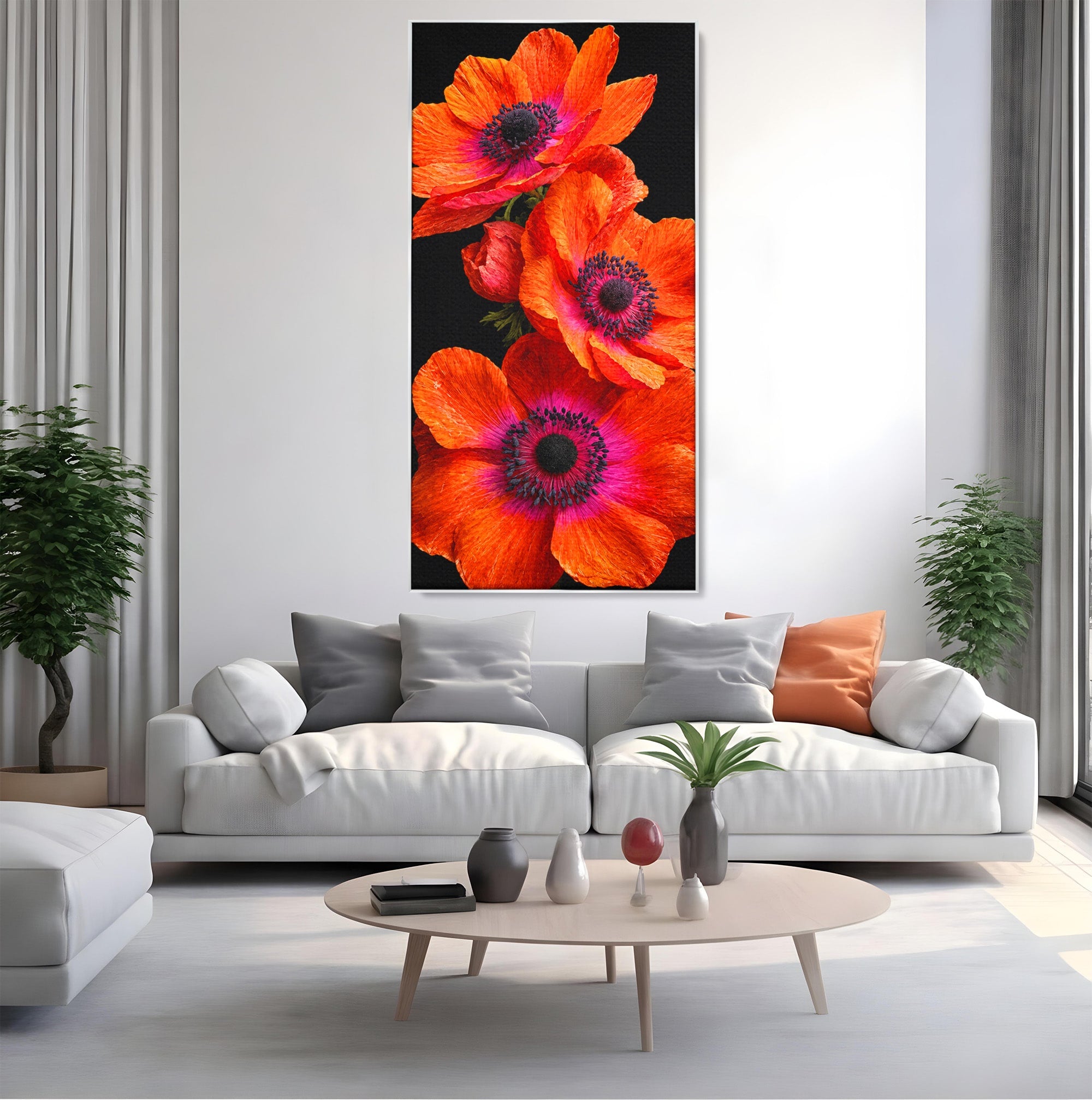 Tablou Canvas Premium LuxCanva® A1829, Maci Rosii, Maci, Flori, Natura, Vibrant, Dormitor, Culori Vibrante