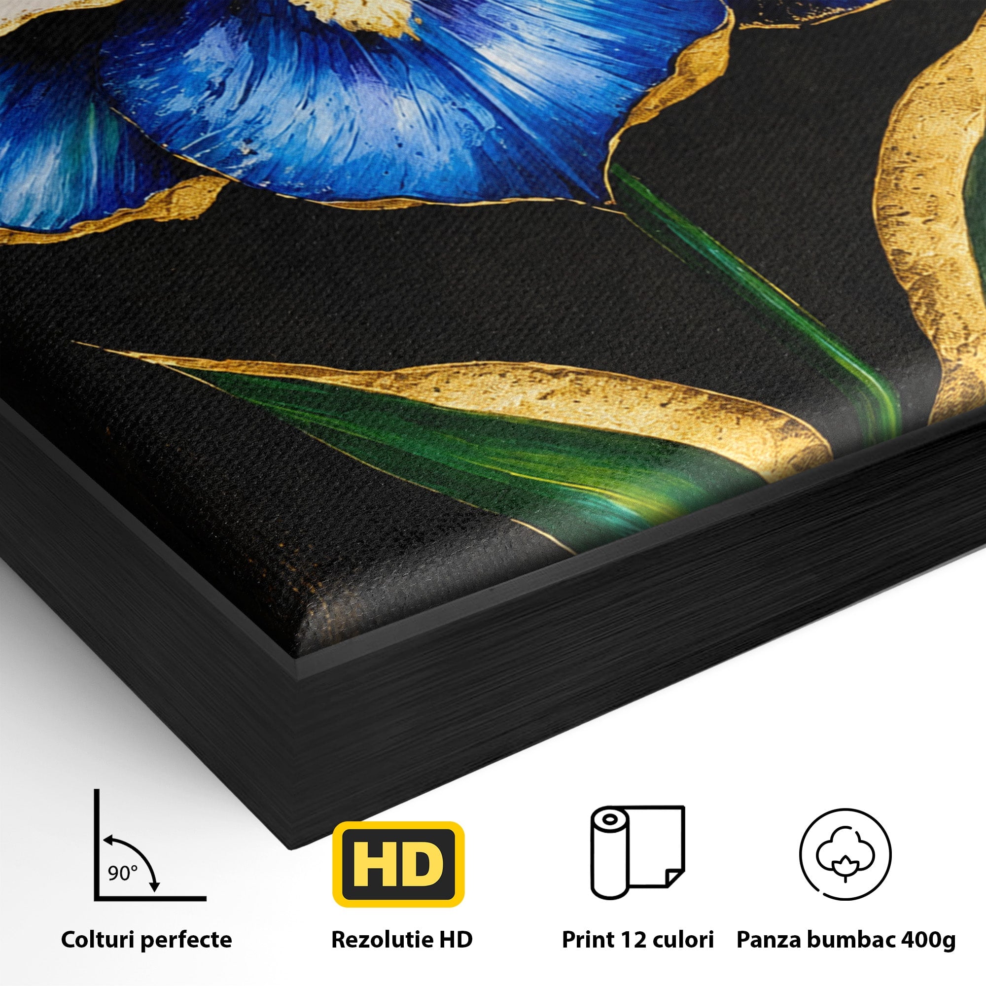 Tablou Canvas Premium LuxCanva® A1830, Iris Prețios, Floare, Natura, Eleganta, Living, Dormitor, Culori Vibrante