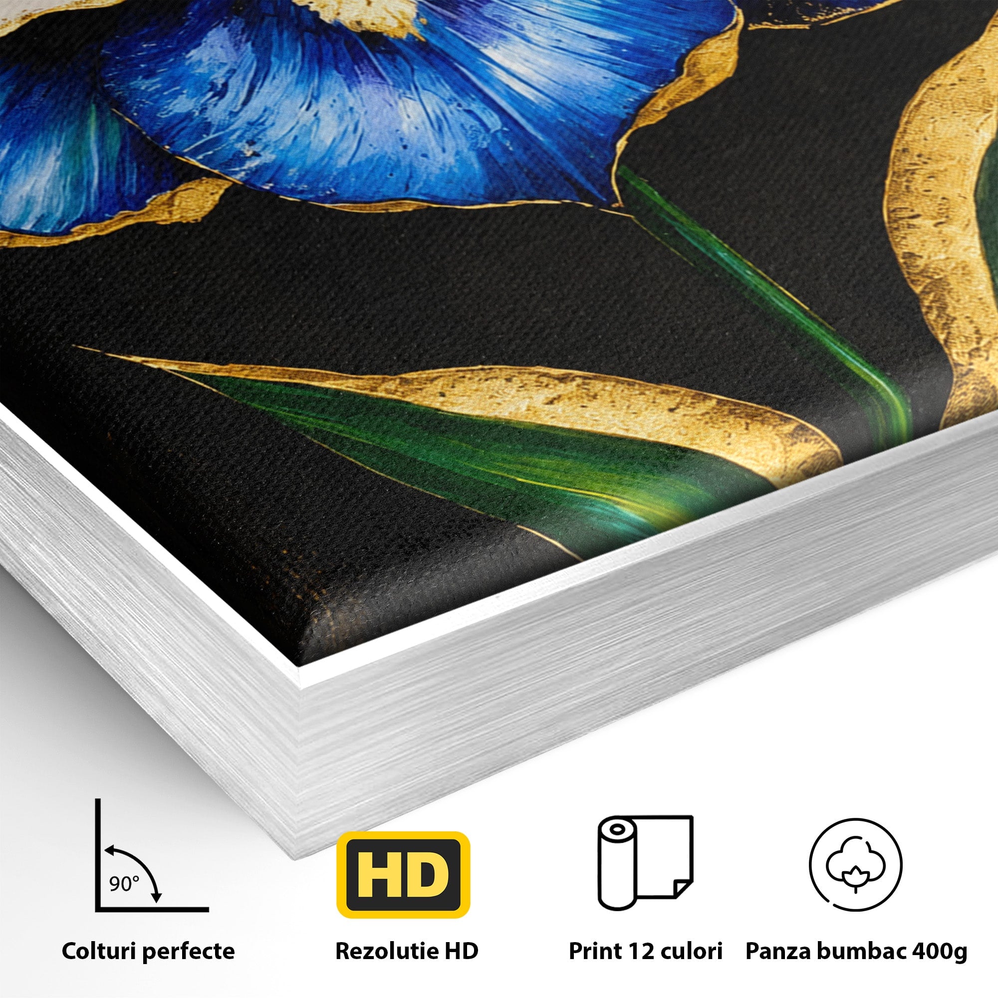 Tablou Canvas Premium LuxCanva® A1830, Iris Prețios, Floare, Natura, Eleganta, Living, Dormitor, Culori Vibrante