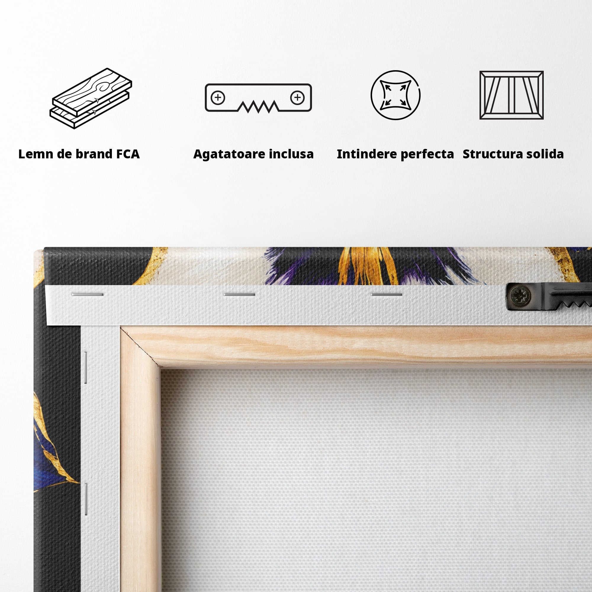 Tablou Canvas Premium LuxCanva® A1830, Iris Prețios, Floare, Natura, Eleganta, Living, Dormitor, Culori Vibrante