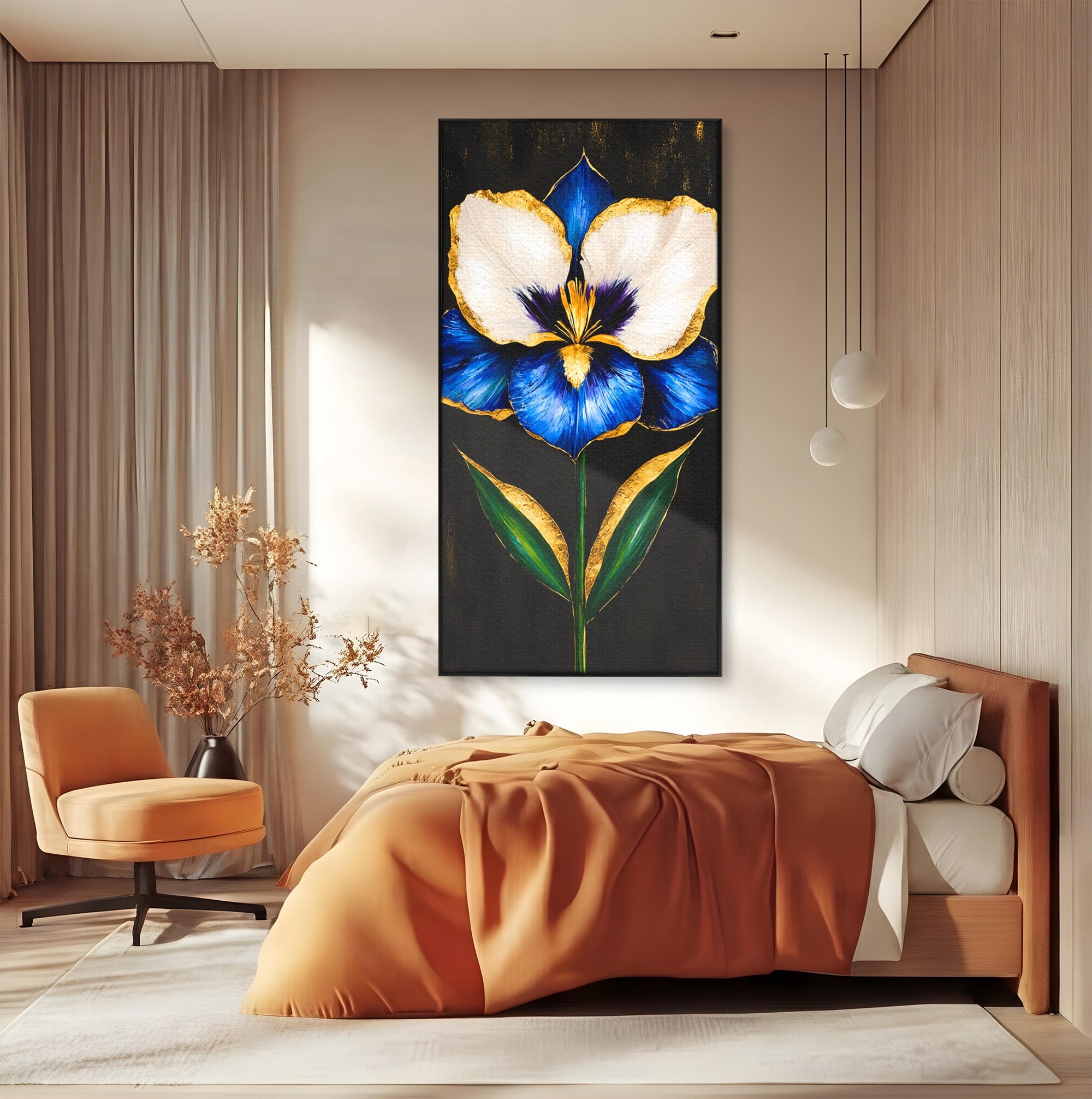 Tablou Canvas Premium LuxCanva® A1830, Iris Prețios, Floare, Natura, Eleganta, Living, Dormitor, Culori Vibrante