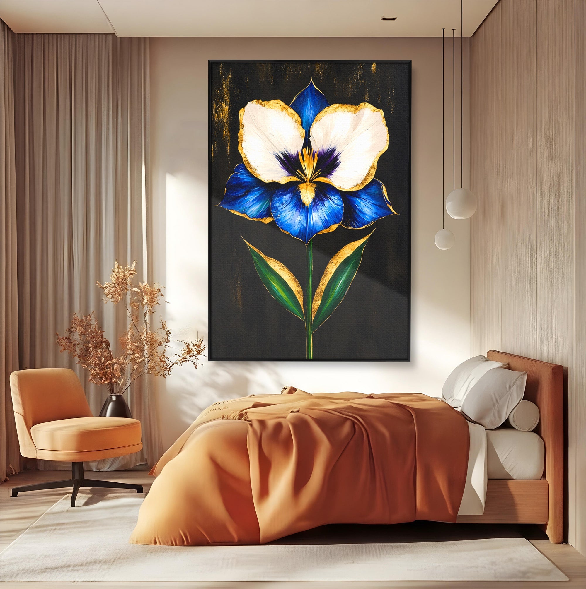 Tablou Canvas Premium LuxCanva® A1830, Iris Prețios, Floare, Natura, Eleganta, Living, Dormitor, Culori Vibrante