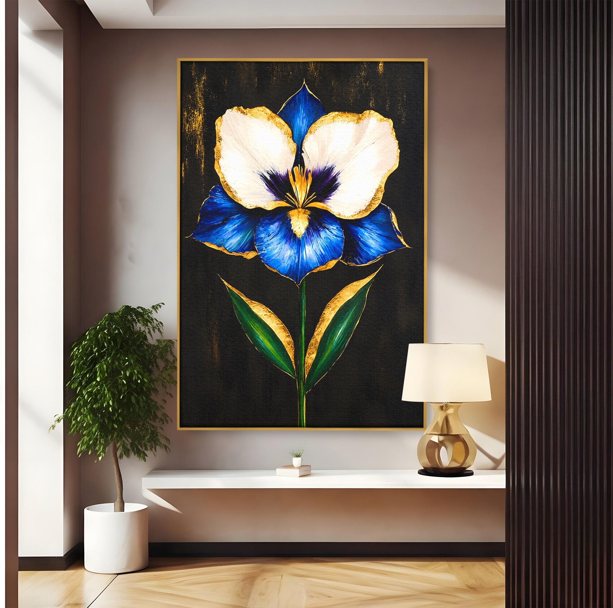 Tablou Canvas Premium LuxCanva® A1830, Iris Prețios, Floare, Natura, Eleganta, Living, Dormitor, Culori Vibrante