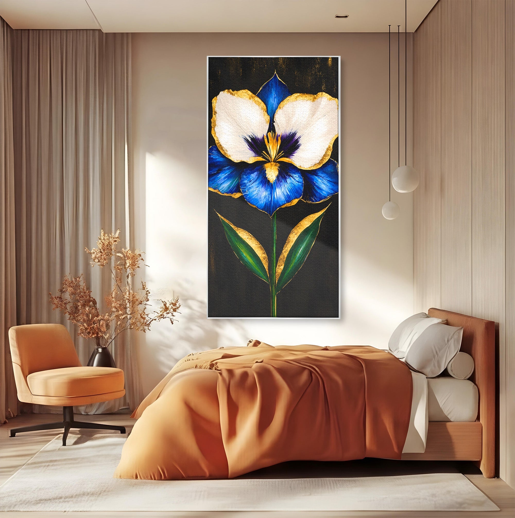 Tablou Canvas Premium LuxCanva® A1830, Iris Prețios, Floare, Natura, Eleganta, Living, Dormitor, Culori Vibrante