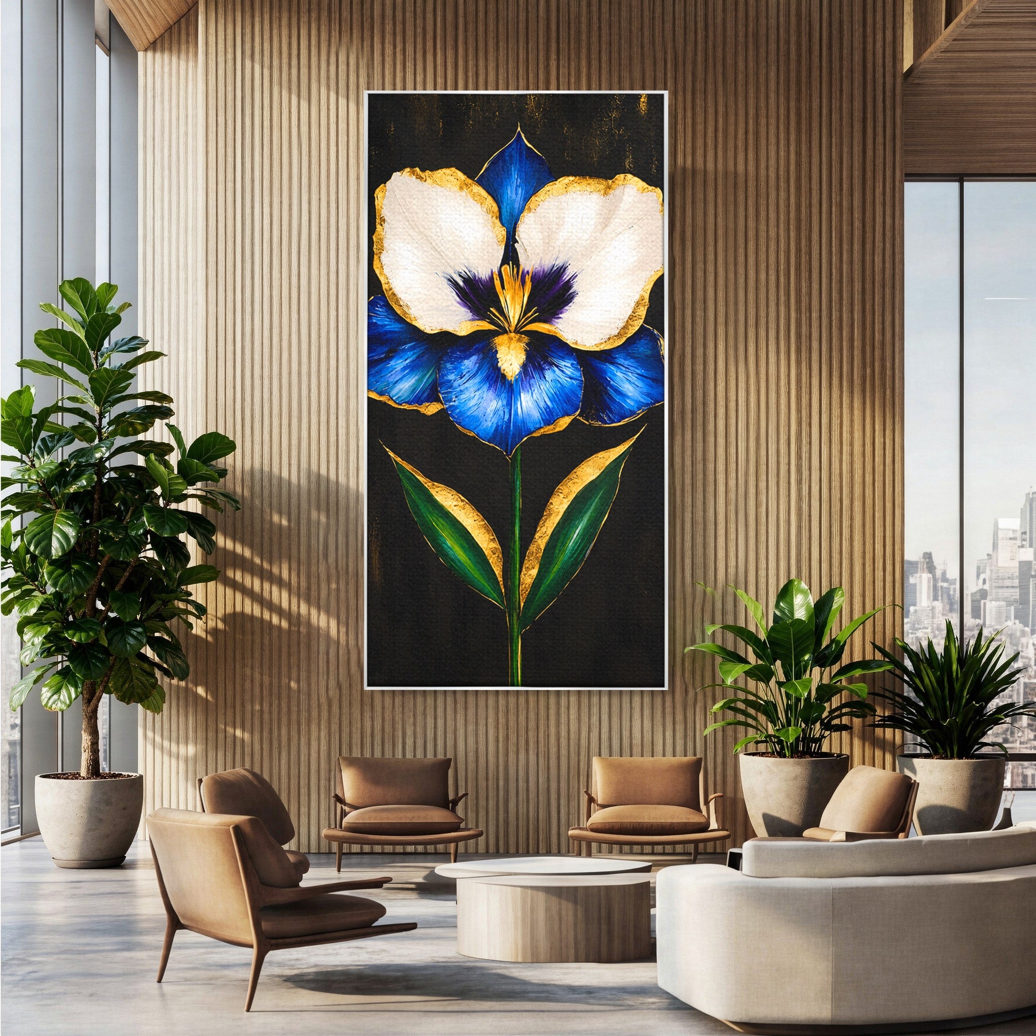 Tablou Canvas Premium LuxCanva® A1830, Iris Prețios, Floare, Natura, Eleganta, Living, Dormitor, Culori Vibrante