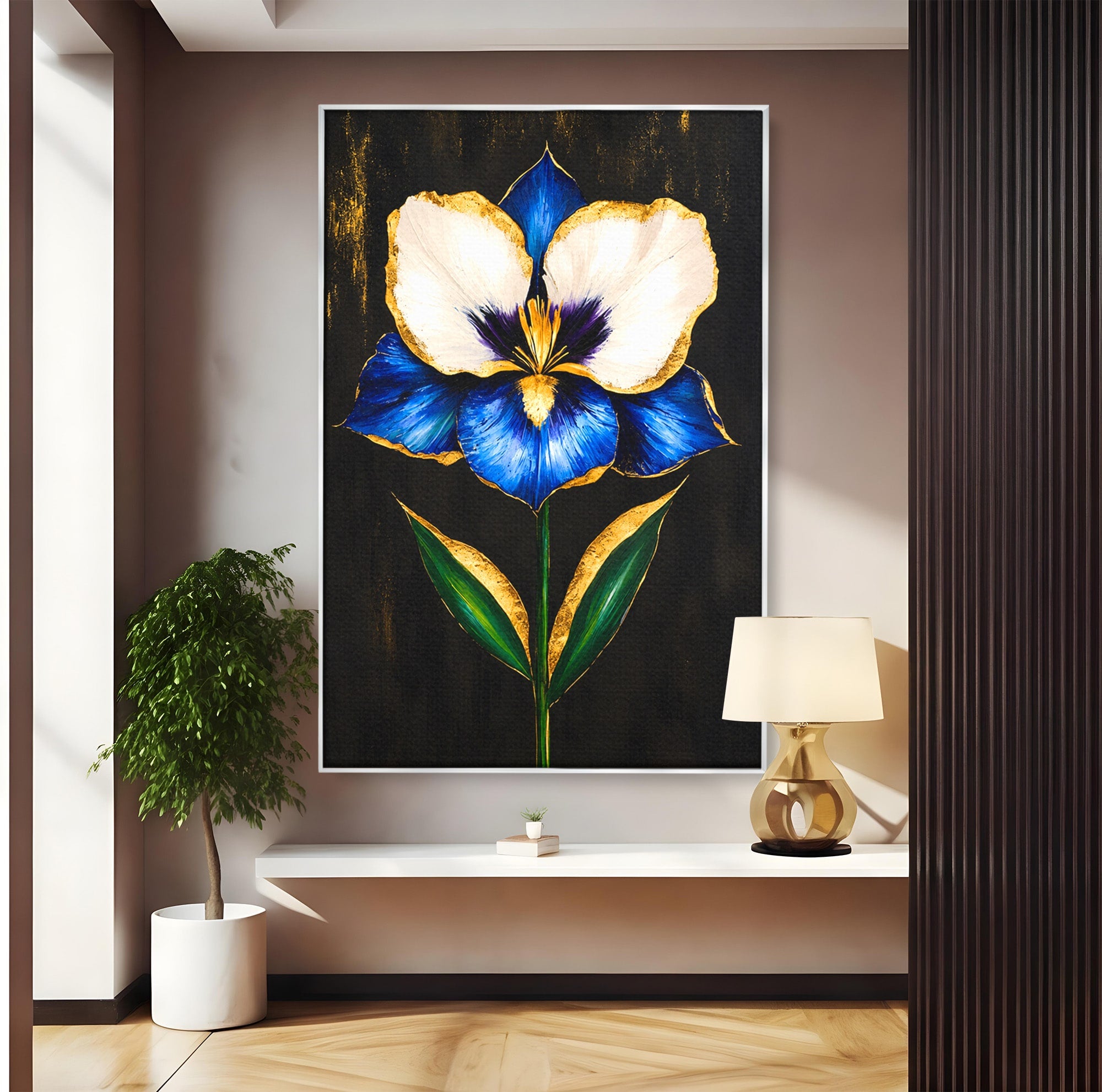 Tablou Canvas Premium LuxCanva® A1830, Iris Prețios, Floare, Natura, Eleganta, Living, Dormitor, Culori Vibrante