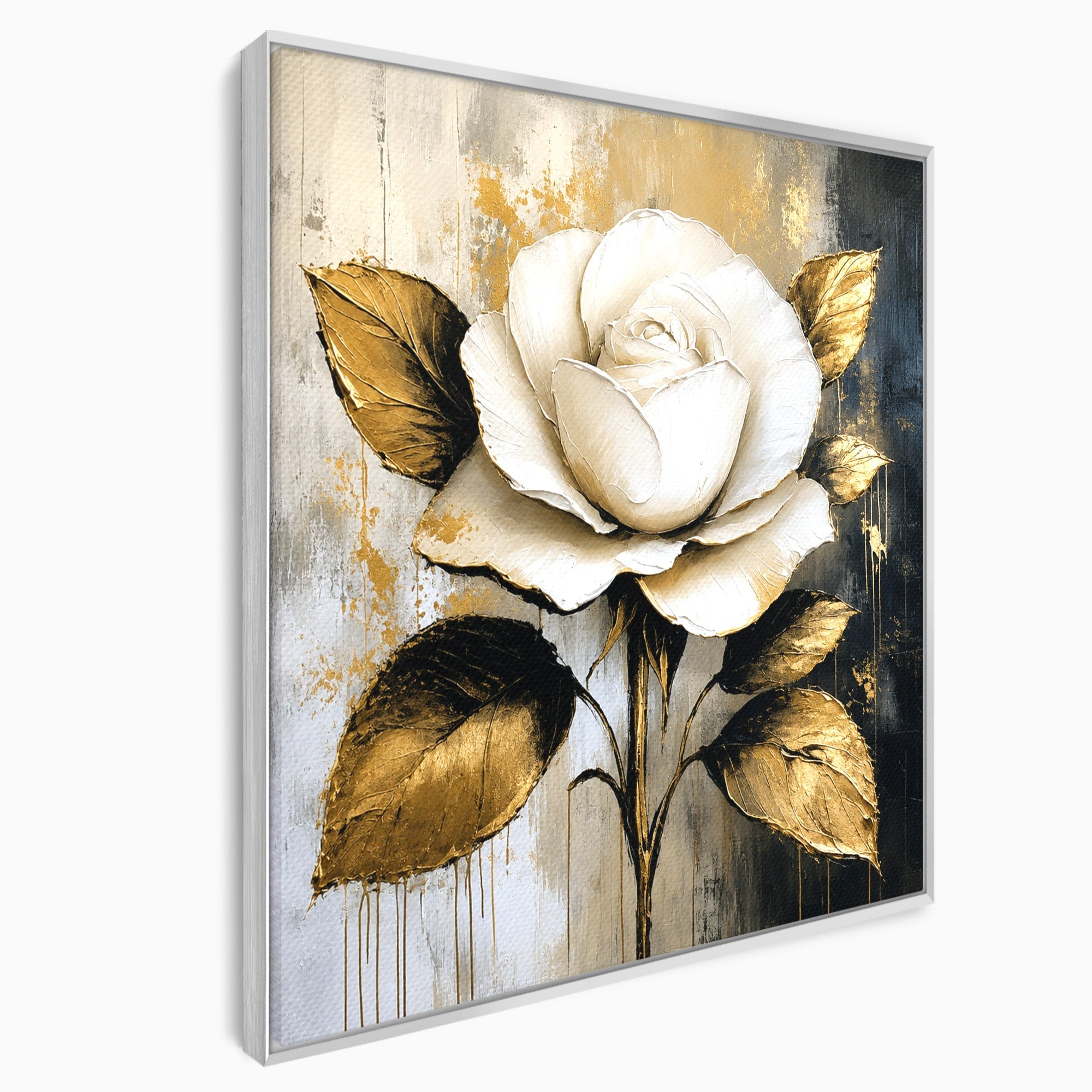 Tablou Canvas Premium LuxCanva® A1831, Trandafirul De Aur, Trandafir, Floare, Eleganta, Arta, Dormitor, Living, Culori Vibrante