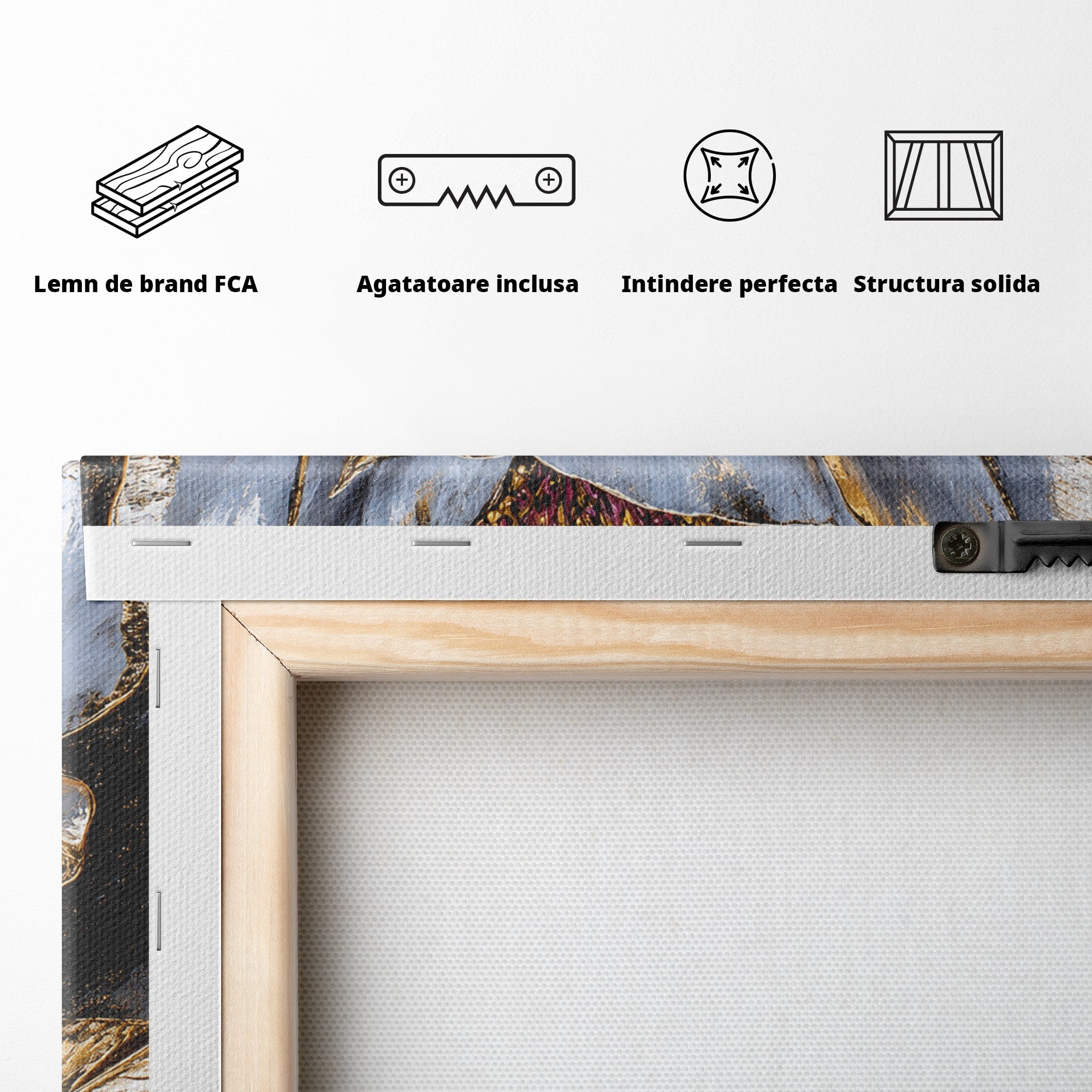 Tablou Canvas Premium LuxCanva® A1833, Noblețe în Floare, Floare, Natura, Elegant, Dormitor, Living, Culori Vibrante