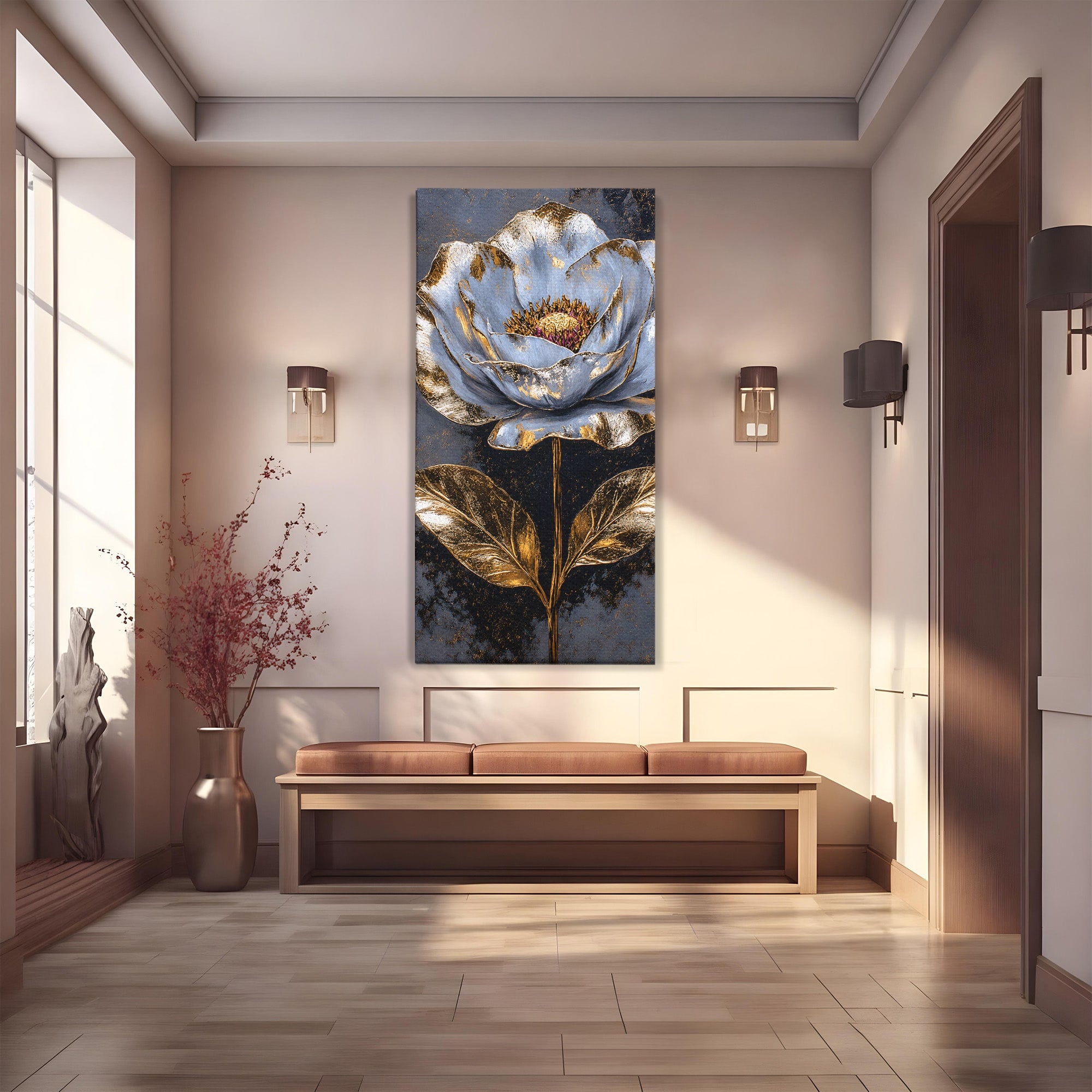 Tablou Canvas Premium LuxCanva® A1833, Noblețe în Floare, Floare, Natura, Elegant, Dormitor, Living, Culori Vibrante
