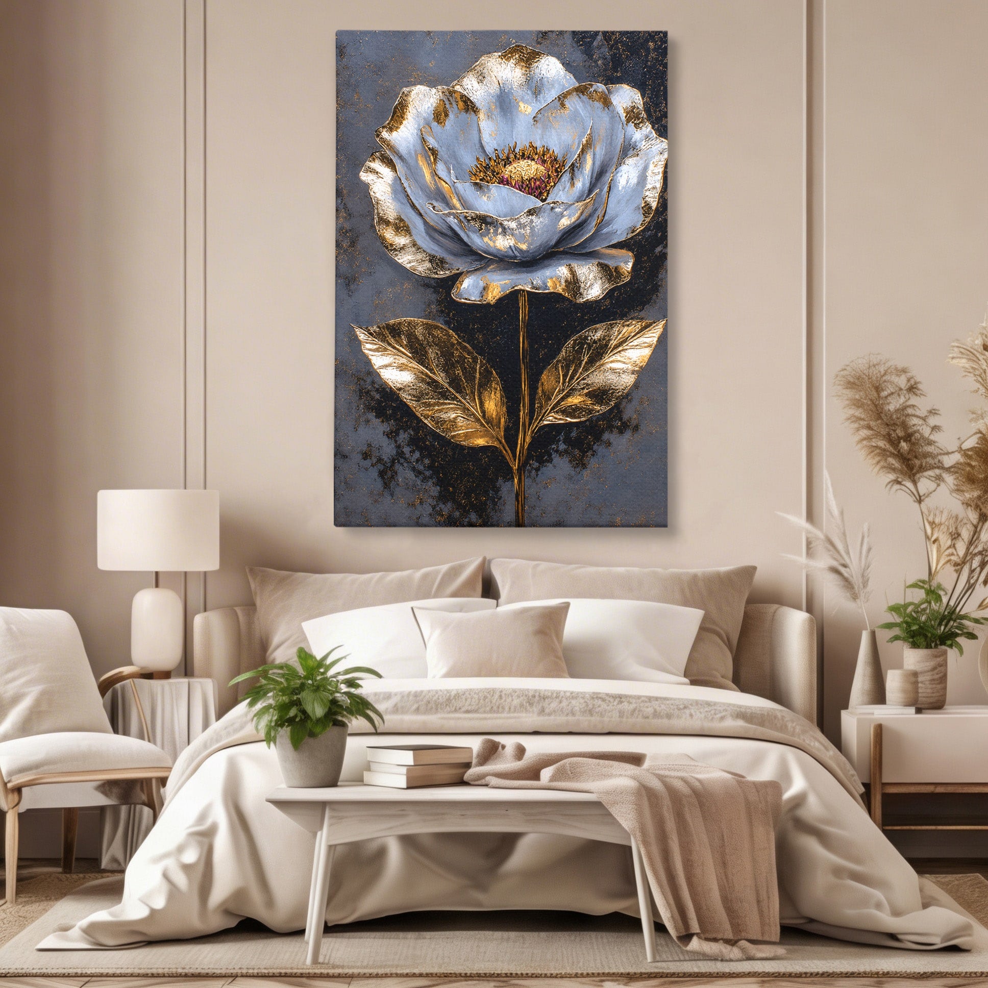 Tablou Canvas Premium LuxCanva® A1833, Noblețe în Floare, Floare, Natura, Elegant, Dormitor, Living, Culori Vibrante