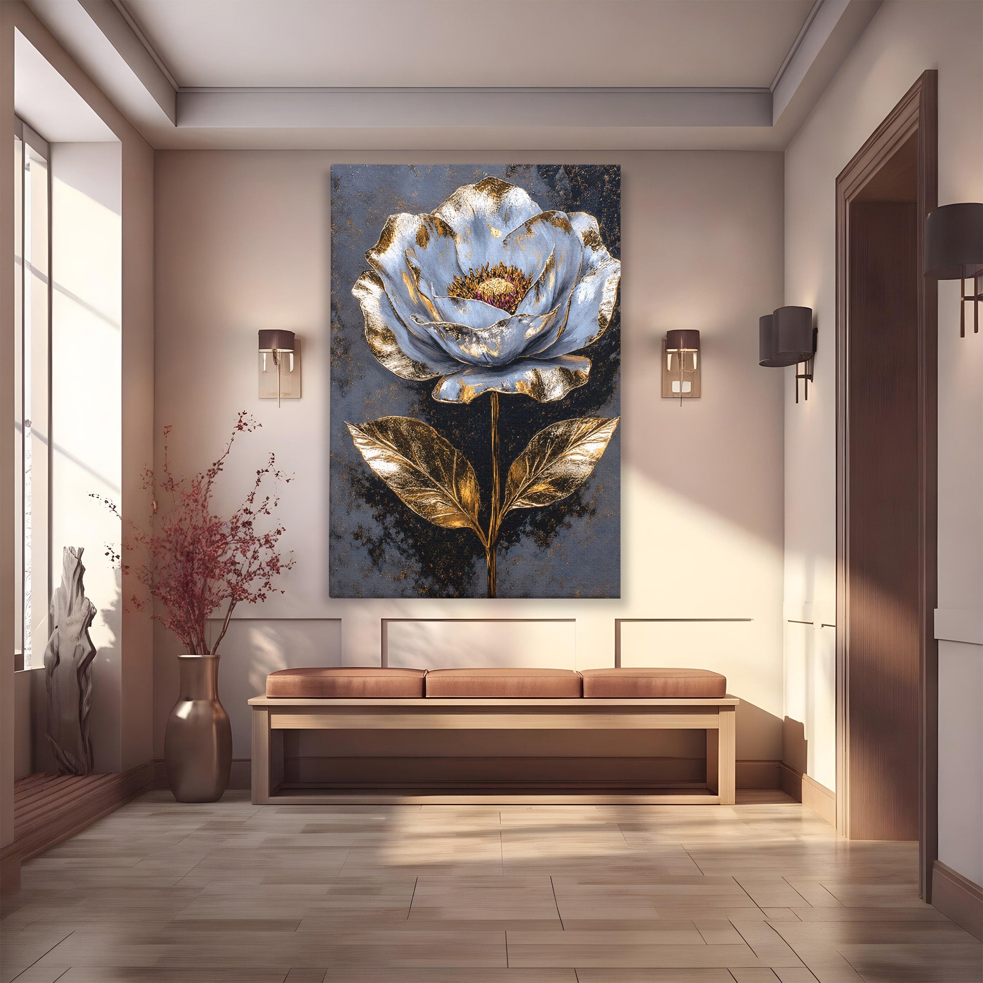 Tablou Canvas Premium LuxCanva® A1833, Noblețe în Floare, Floare, Natura, Elegant, Dormitor, Living, Culori Vibrante