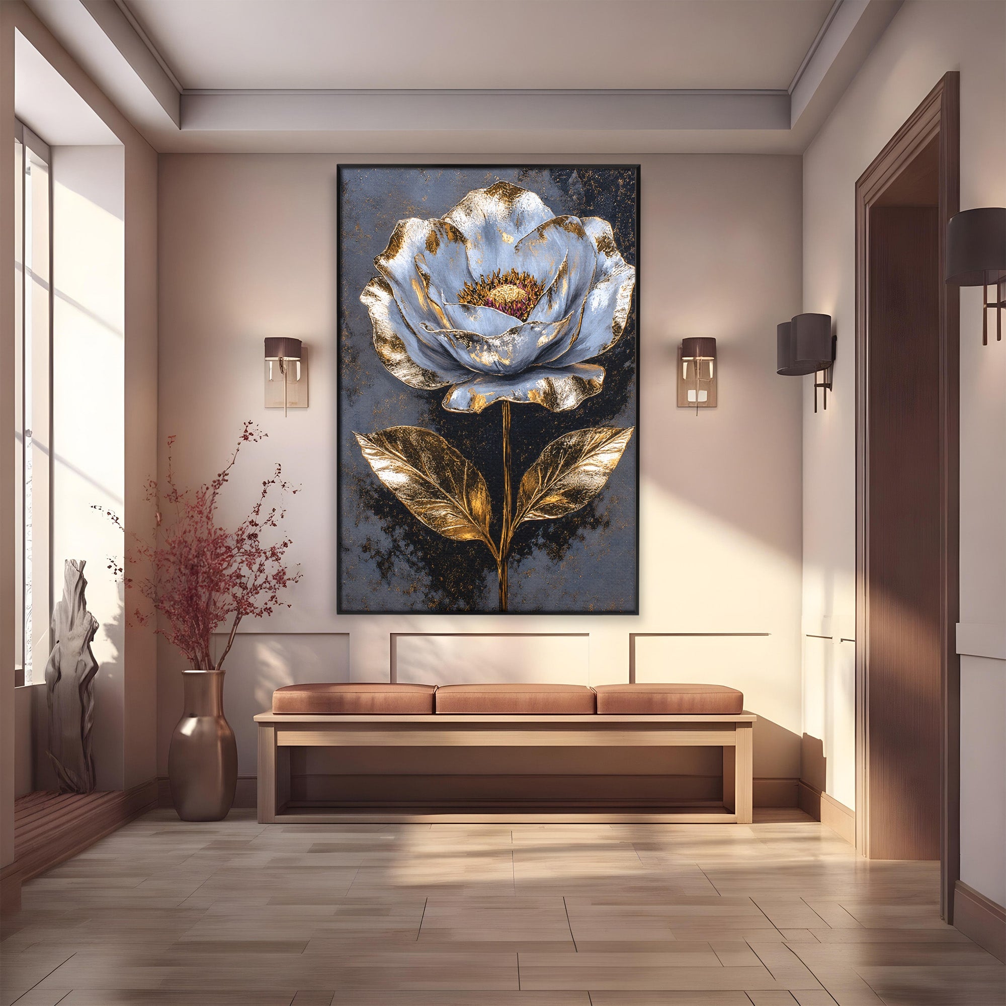 Tablou Canvas Premium LuxCanva® A1833, Noblețe în Floare, Floare, Natura, Elegant, Dormitor, Living, Culori Vibrante