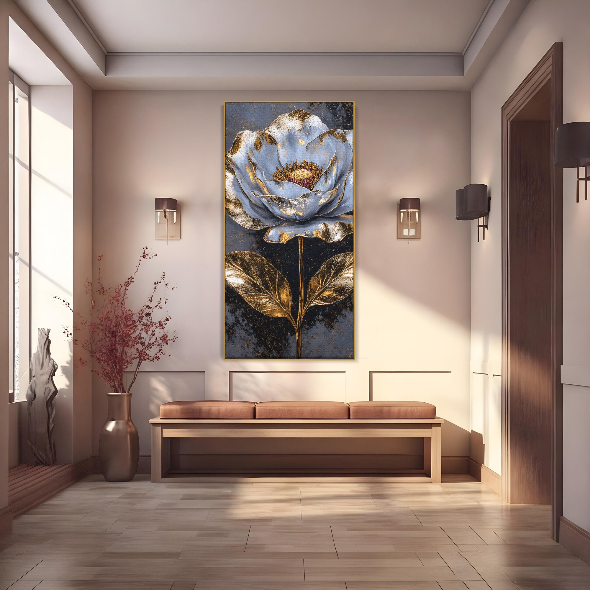 Tablou Canvas Premium LuxCanva® A1833, Noblețe în Floare, Floare, Natura, Elegant, Dormitor, Living, Culori Vibrante