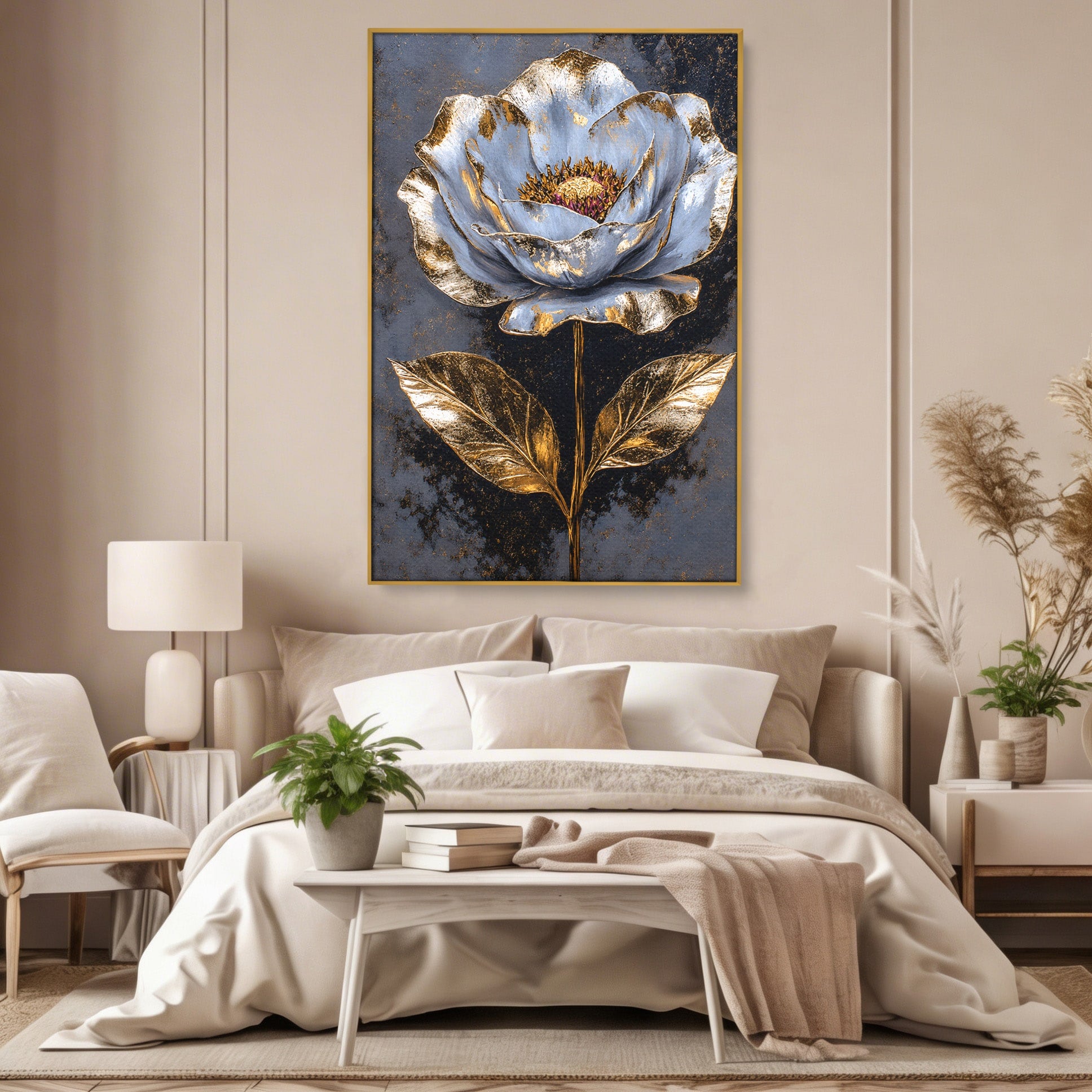 Tablou Canvas Premium LuxCanva® A1833, Noblețe în Floare, Floare, Natura, Elegant, Dormitor, Living, Culori Vibrante