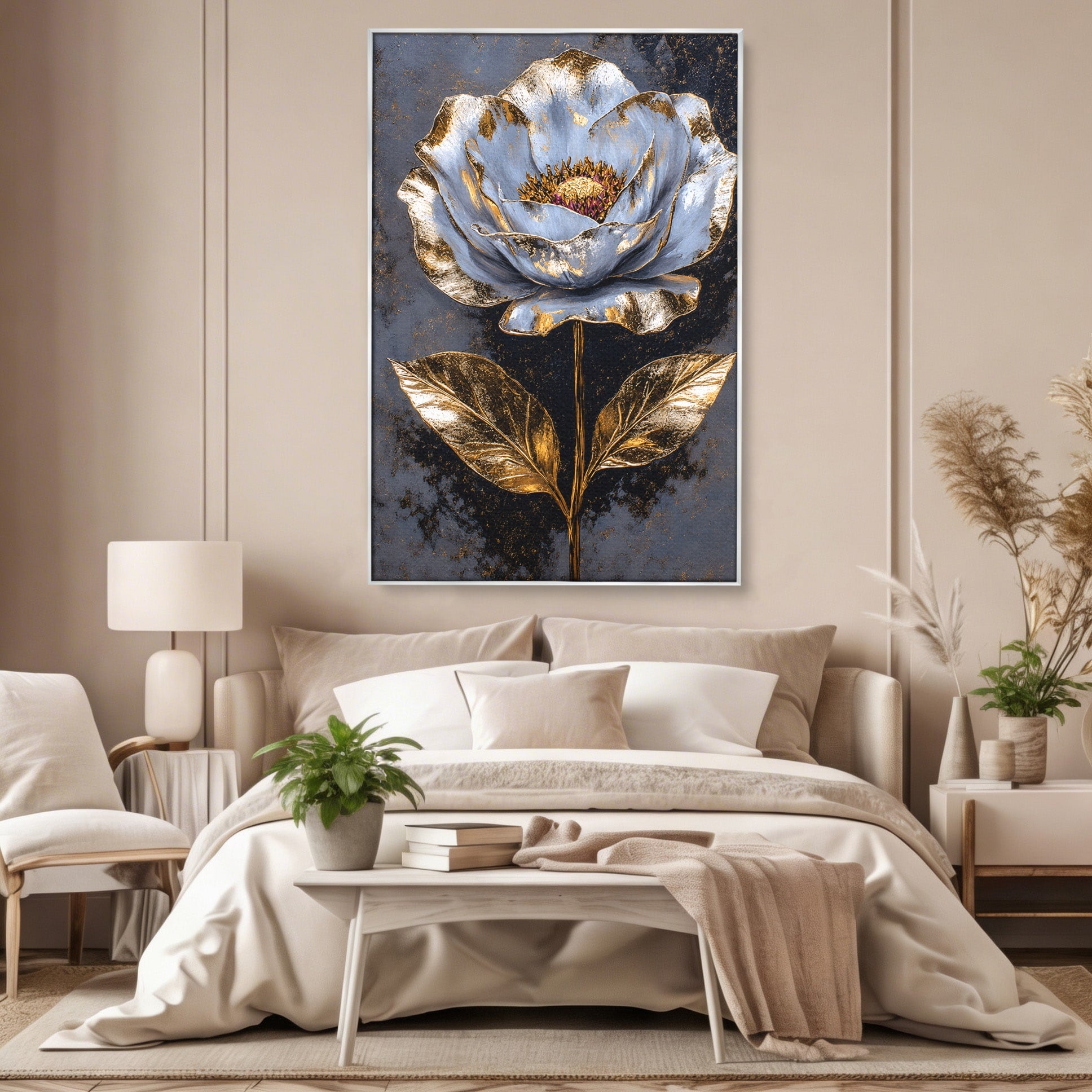 Tablou Canvas Premium LuxCanva® A1833, Noblețe în Floare, Floare, Natura, Elegant, Dormitor, Living, Culori Vibrante