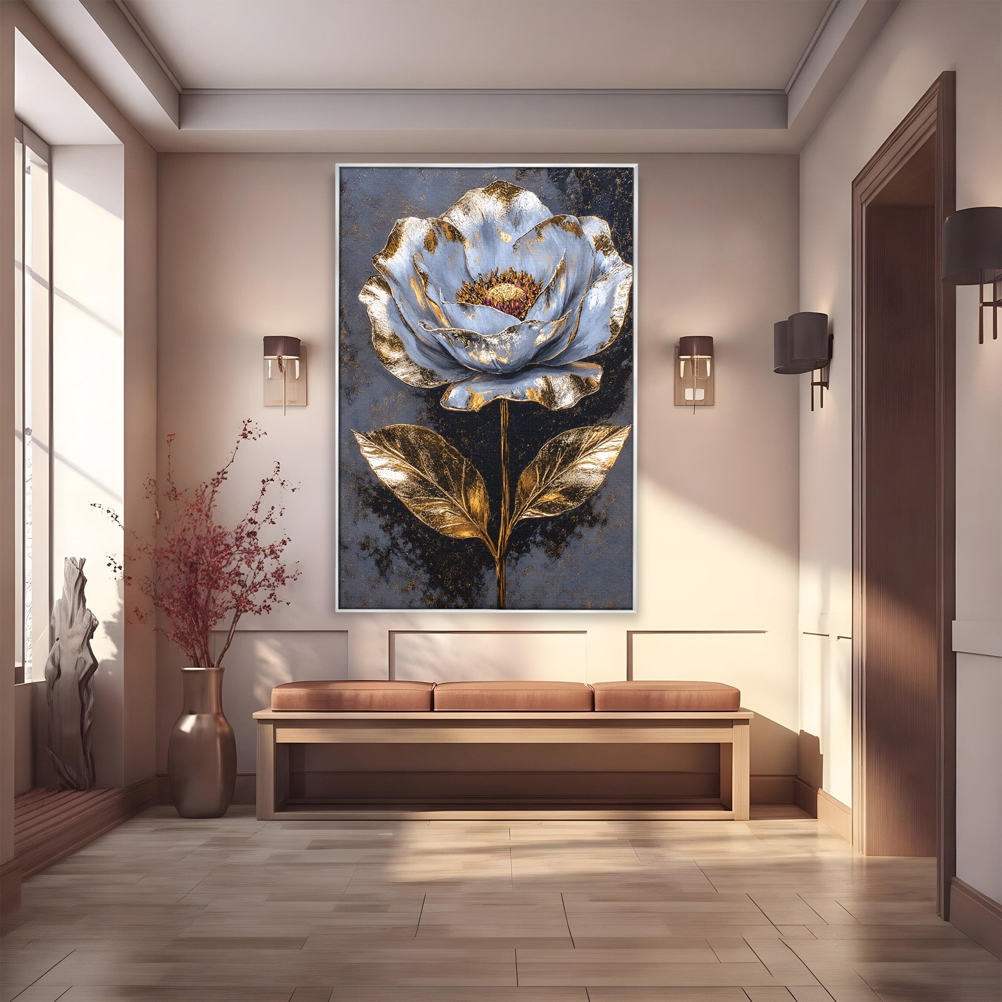 Tablou Canvas Premium LuxCanva® A1833, Noblețe în Floare, Floare, Natura, Elegant, Dormitor, Living, Culori Vibrante