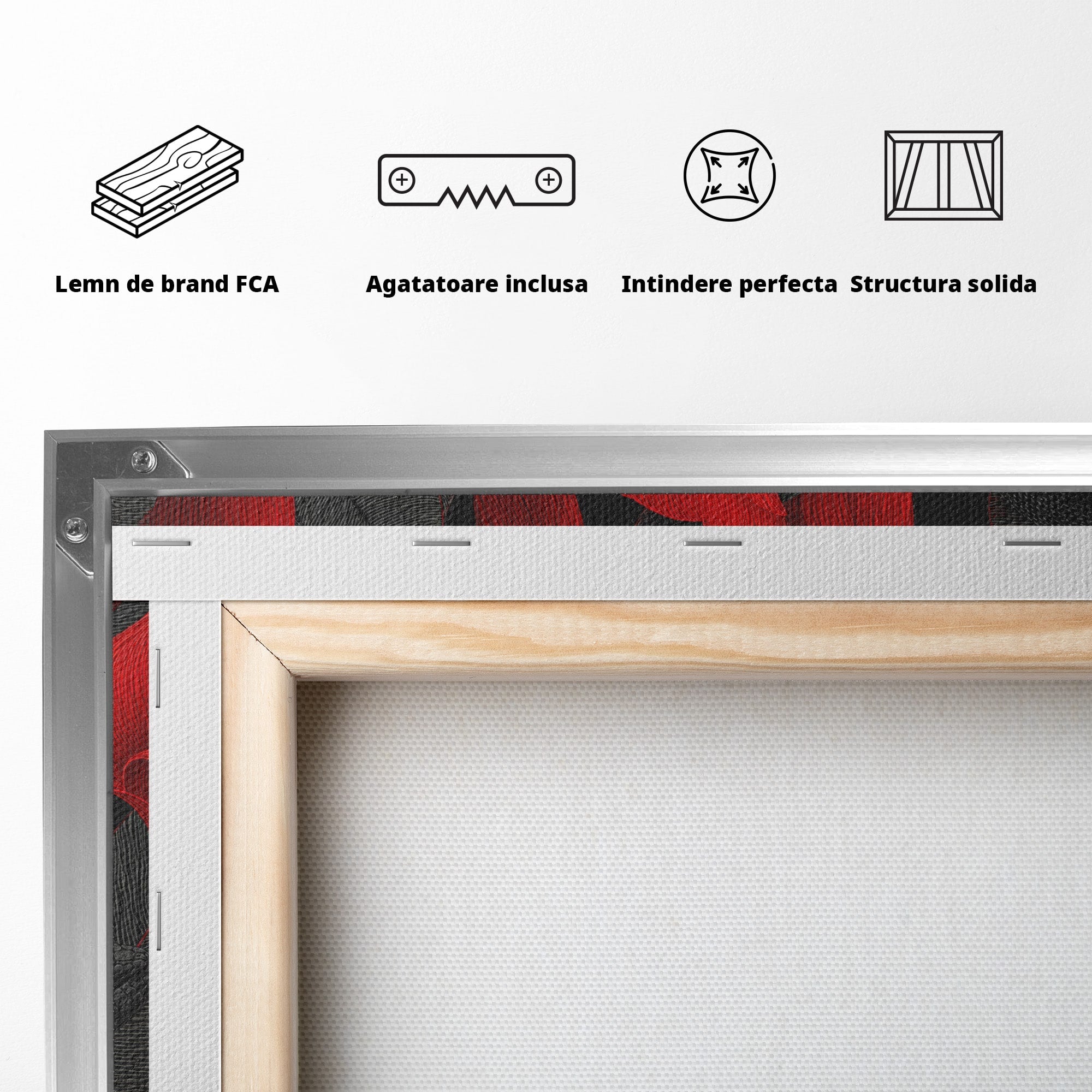 Tablou Canvas Premium LuxCanva® A1834, Sarpele Si Crinii Rosii, Sarpe, Crini, Flori, Living, Natura, Culori Vibrante