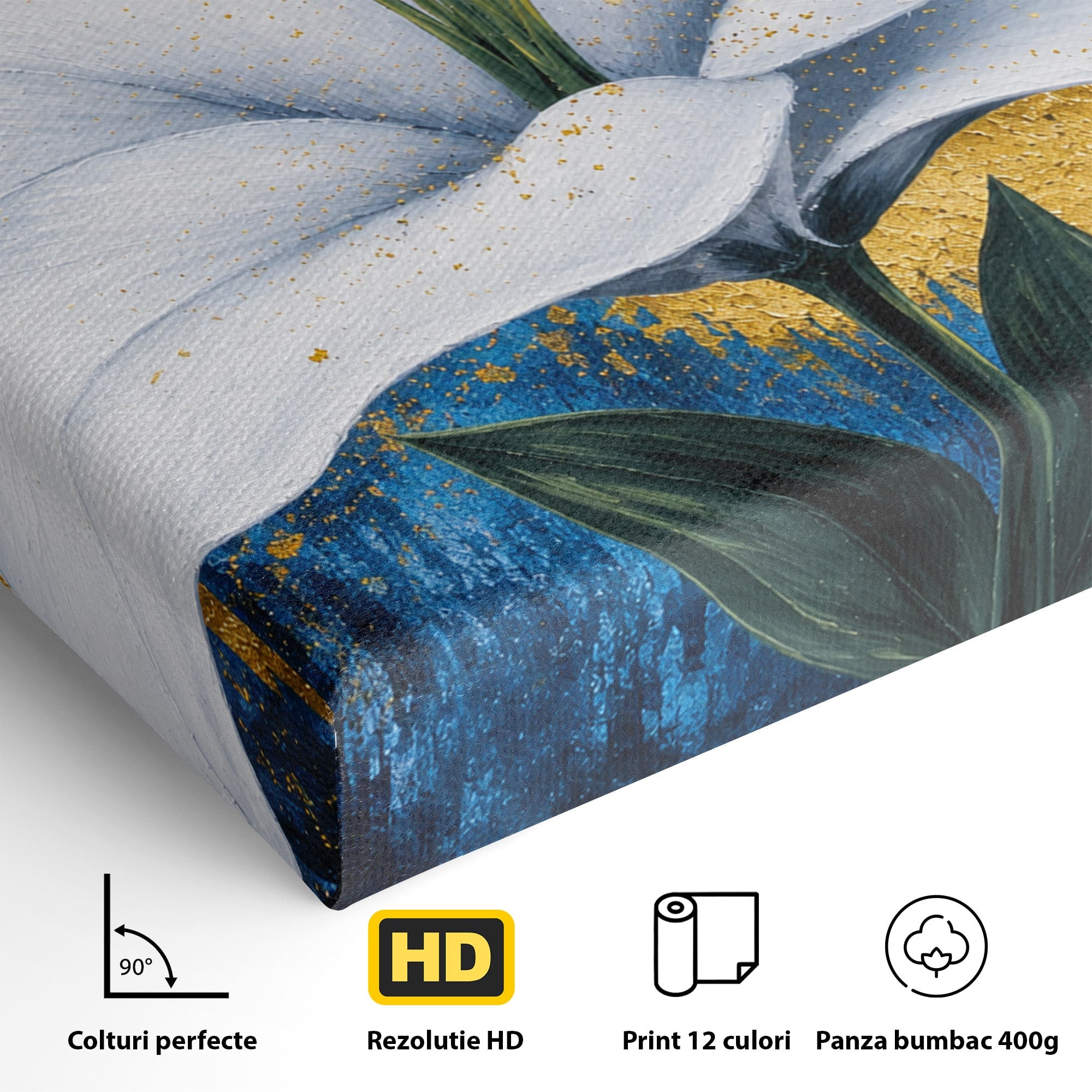 Tablou Canvas Premium LuxCanva® A1836, Floare De Crin Eleganta, Floare, Crin, Eleganta, Living, Dormitor, Culori Vibrante